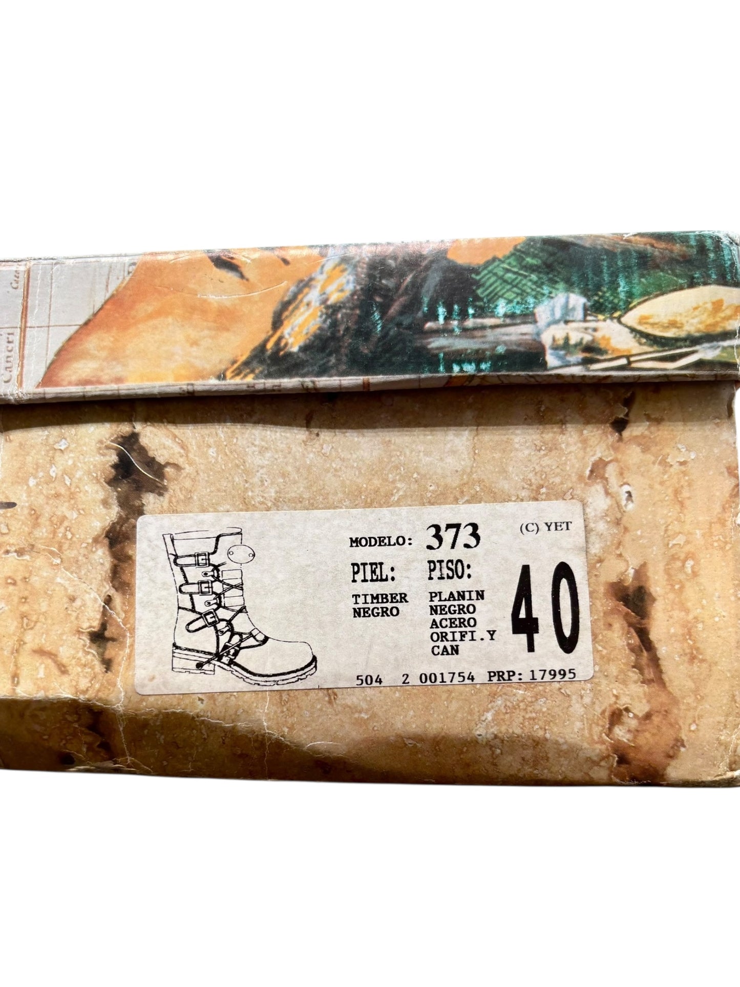 Vintage New Rock buckled raised-heel mid-calf leather boots size 40