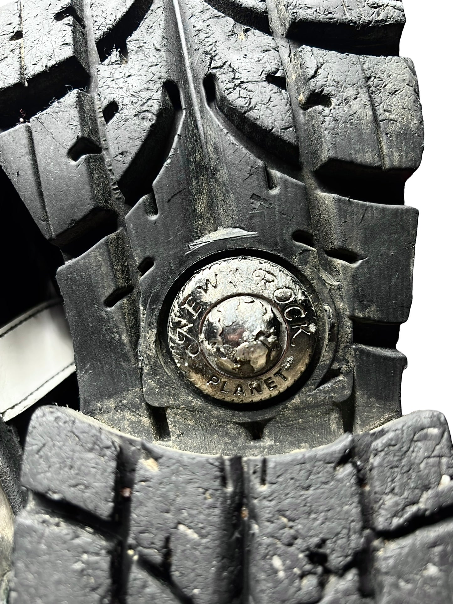 Vintage New Rock white black boots size 42