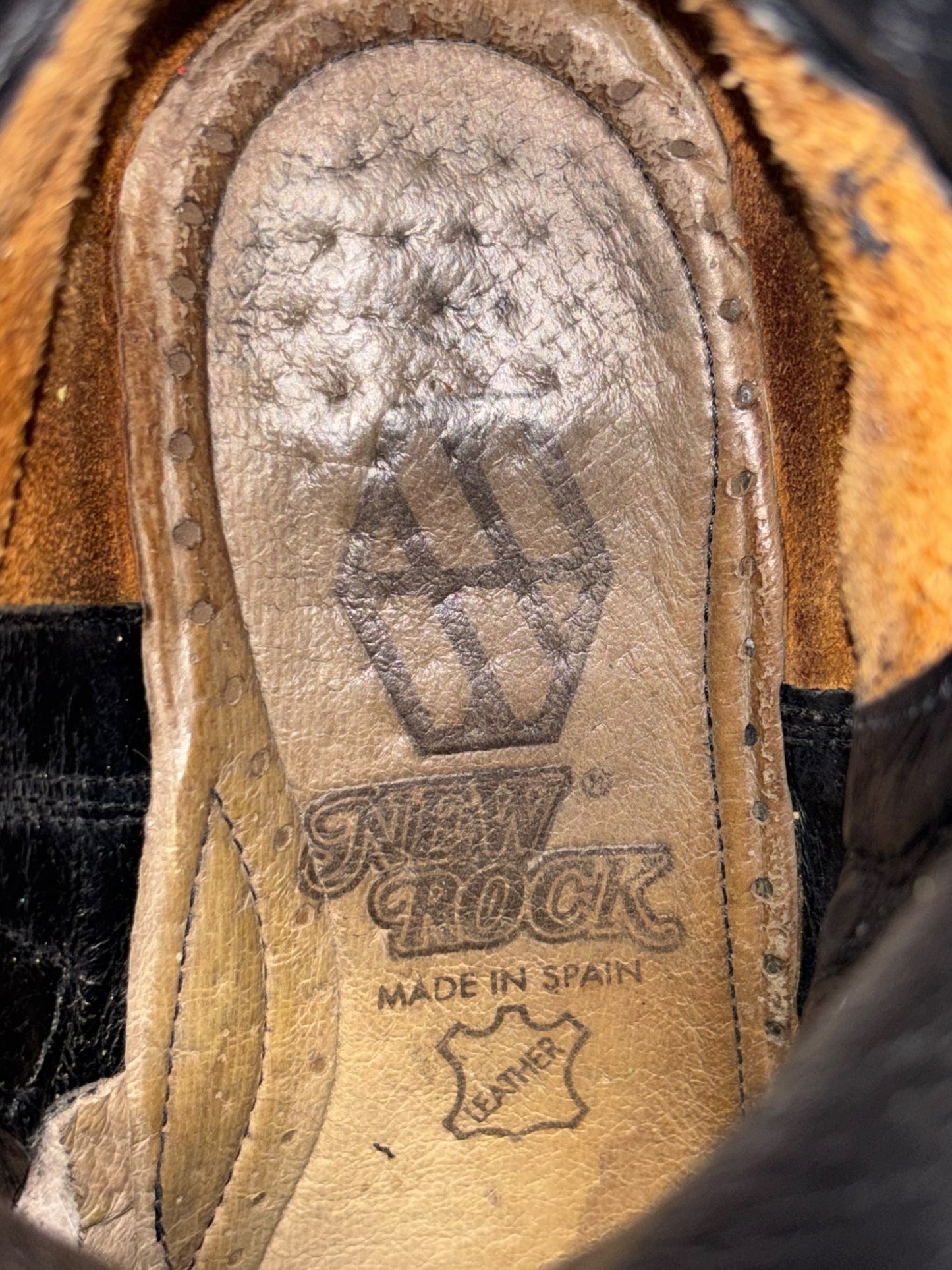 Vintage New Rock cross reactor leather platform boots size 43