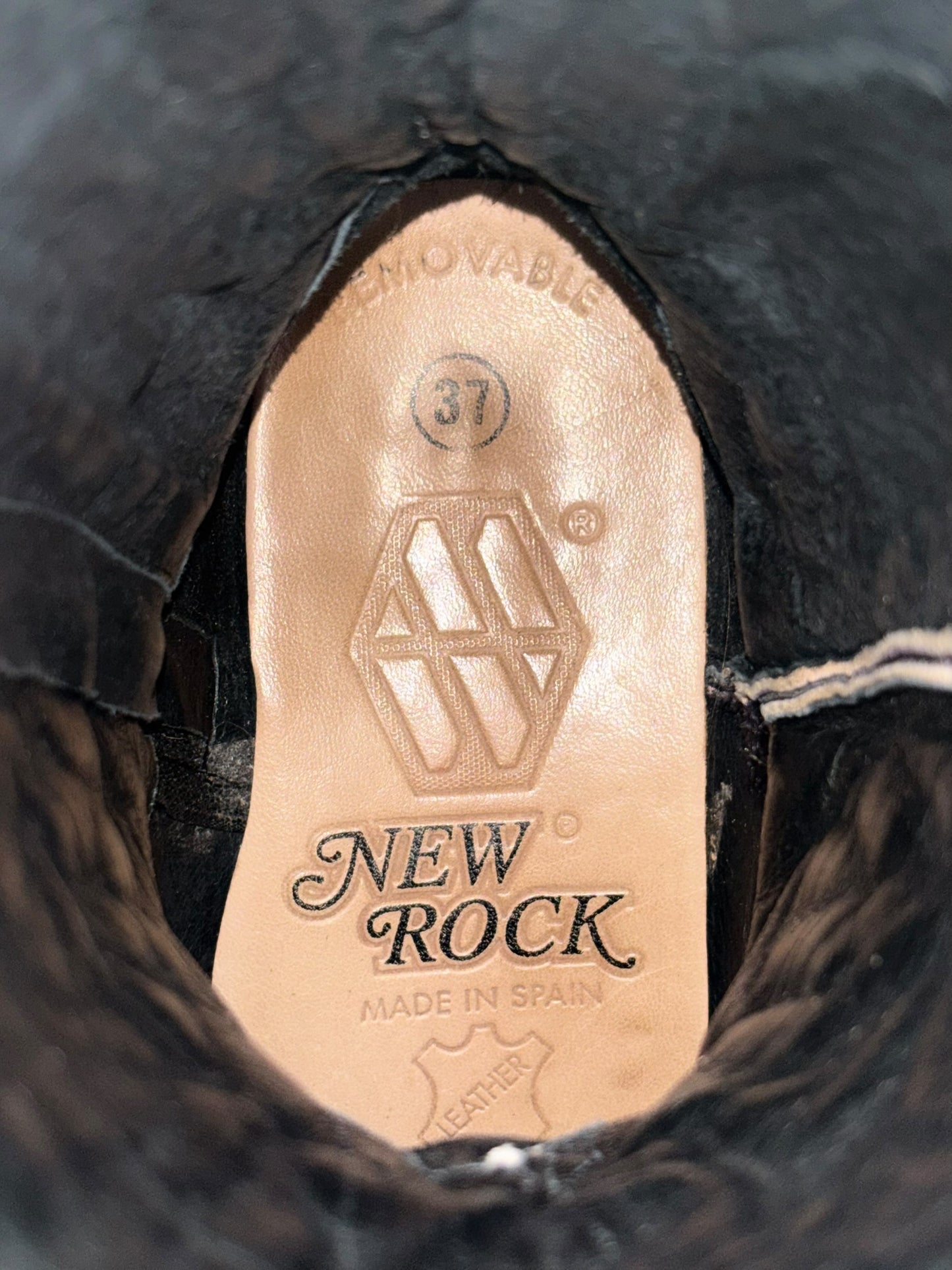 Vintage New Rock purple flame cowboy boots size 37