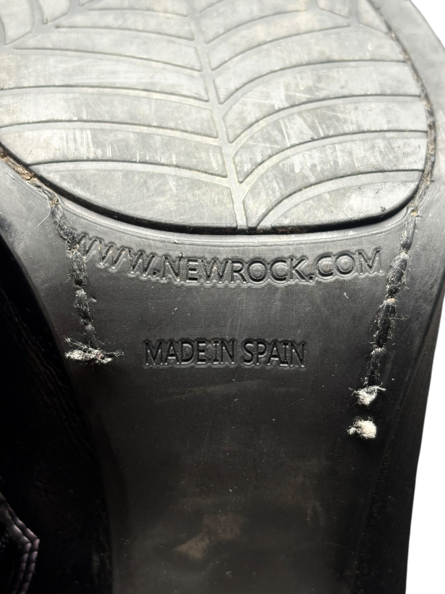 Vintage New Rock leather witch heels size 40