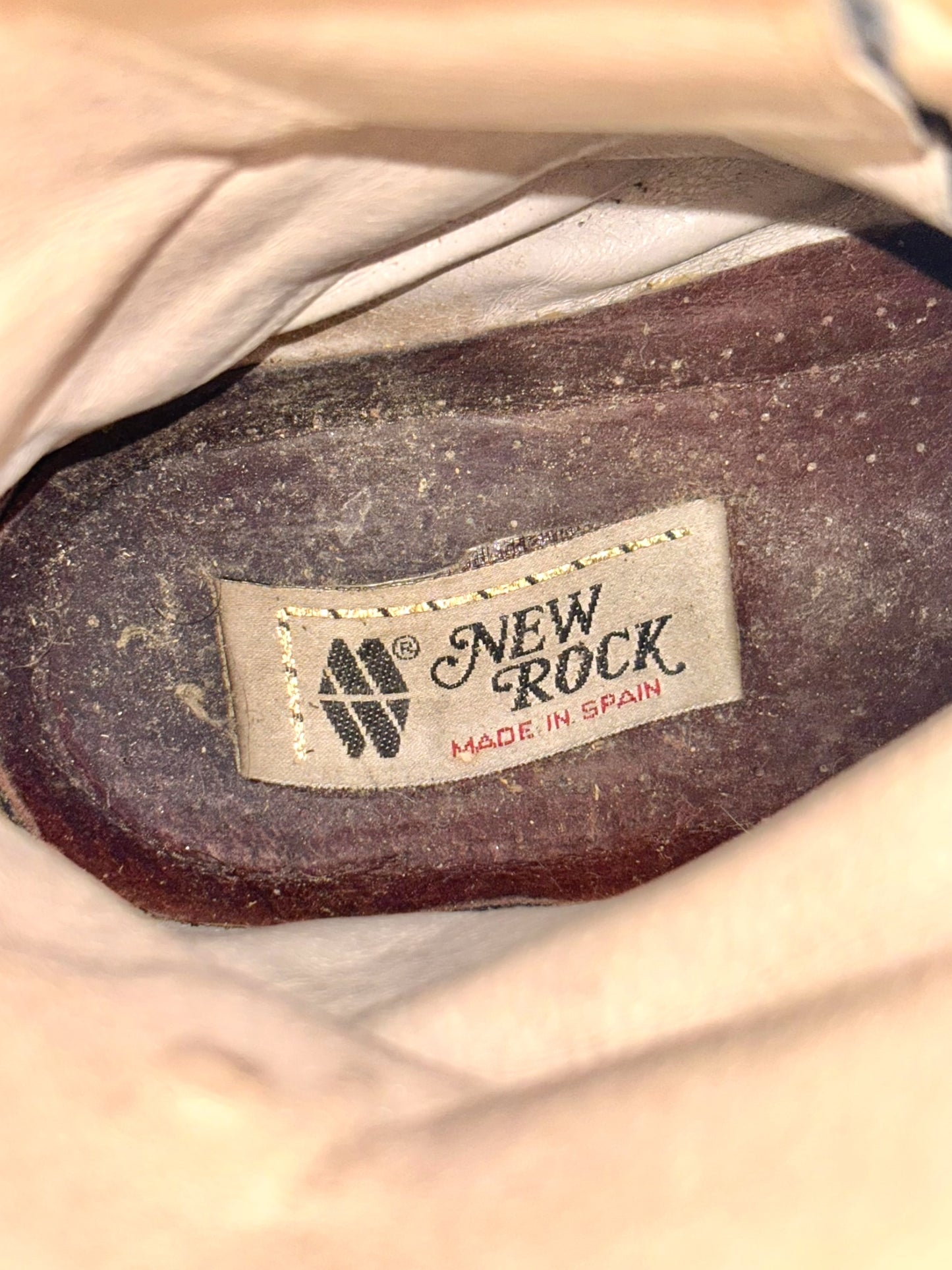 Vintage New Rock lace up reactor boots size 44