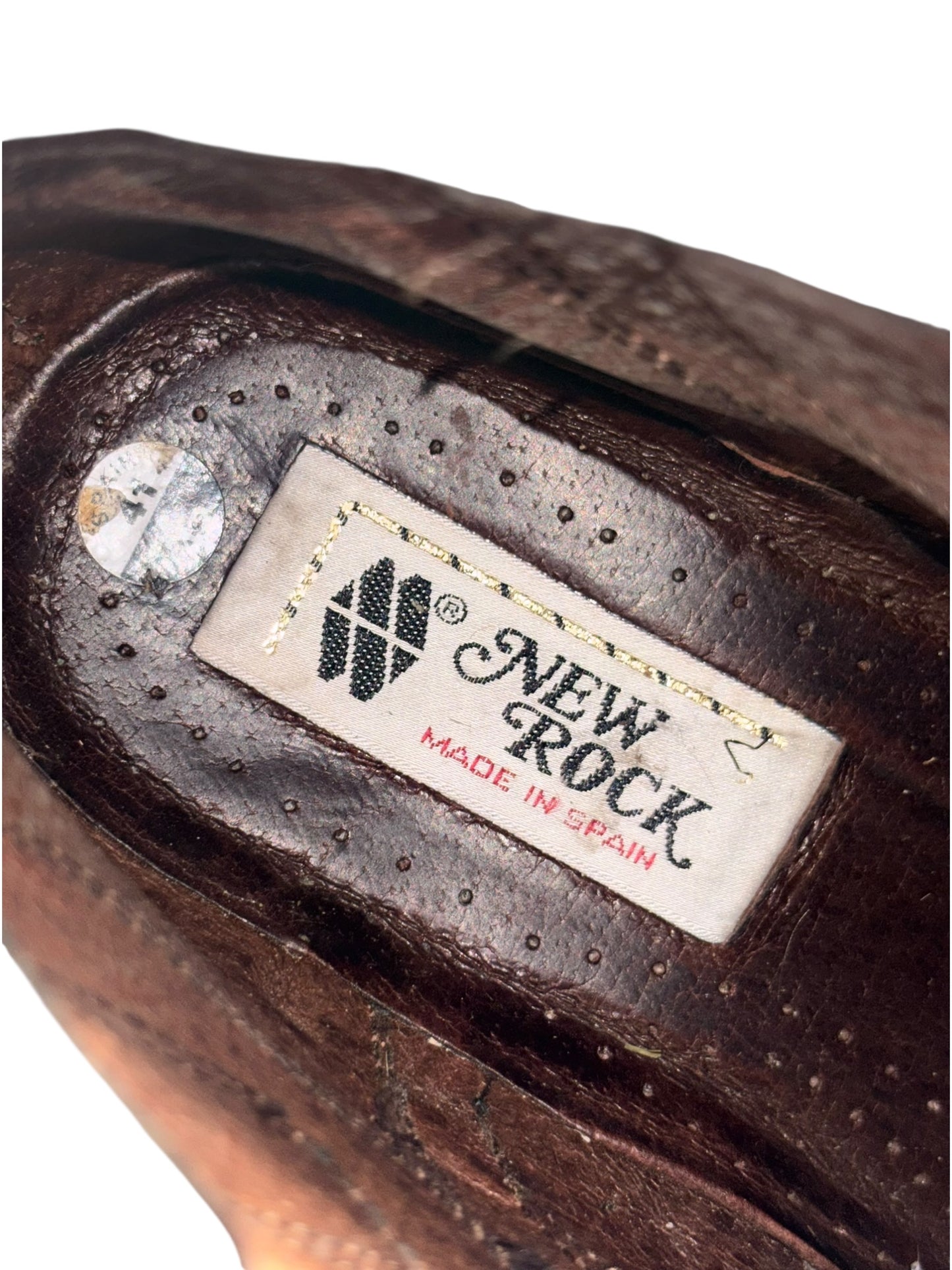 Vintage New Rock neptuno metal clasp platform boots size 42