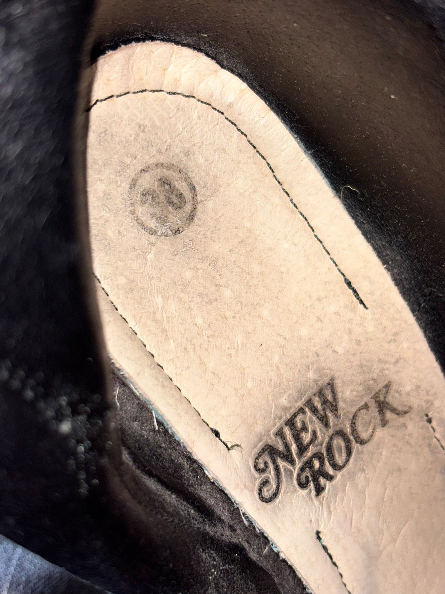 Vintage New Rock pointy white cowboy boots size 38