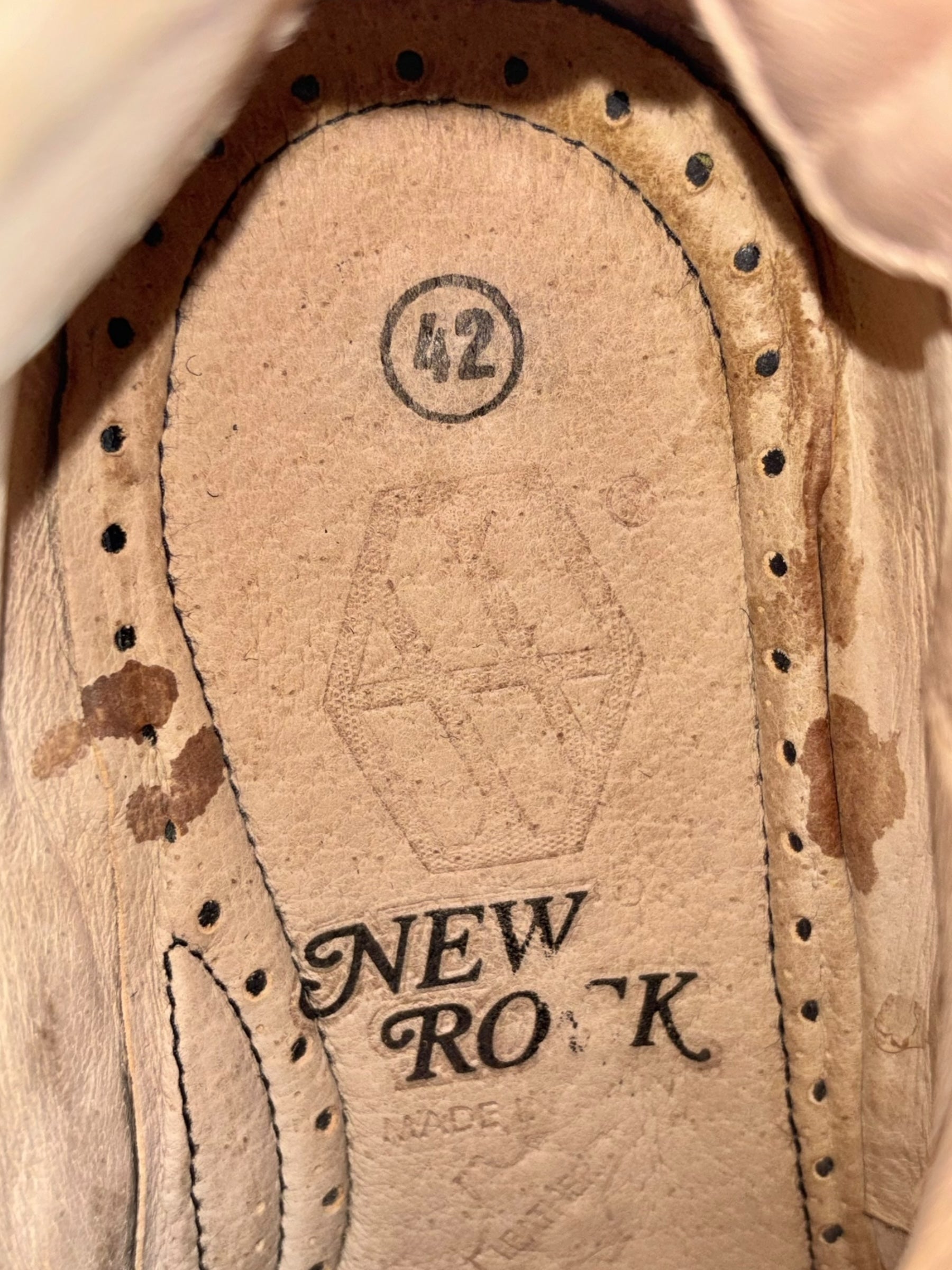 RARE vintage New Rock khaki trailer platform boots size 42