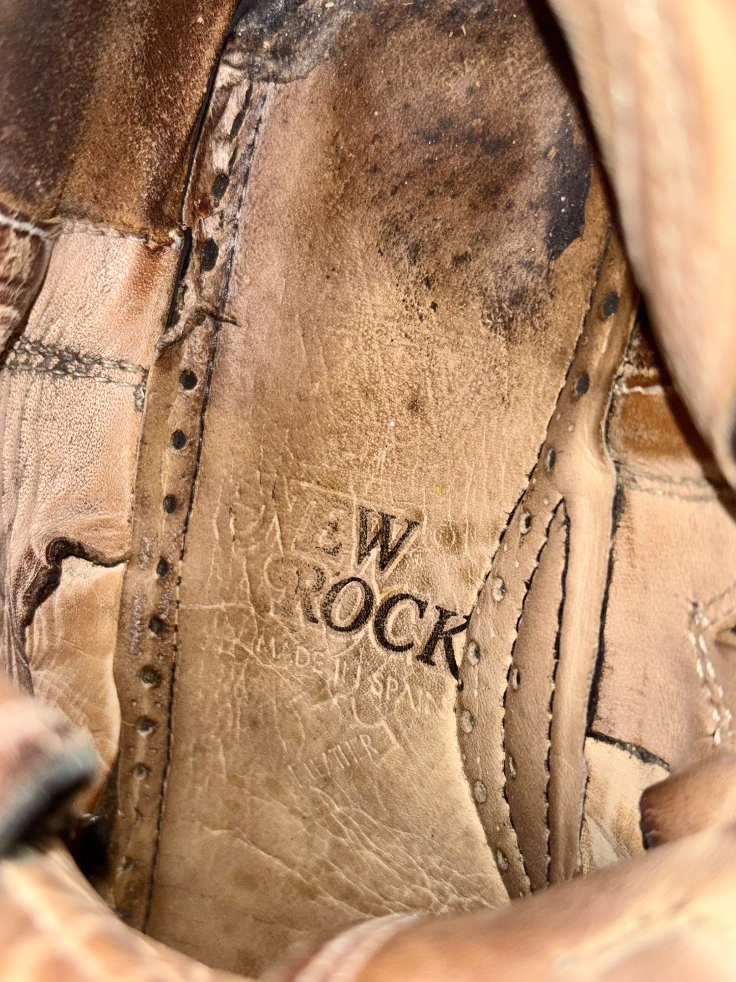 Vintage New Rock mid-calf black flame reactor boots size 40