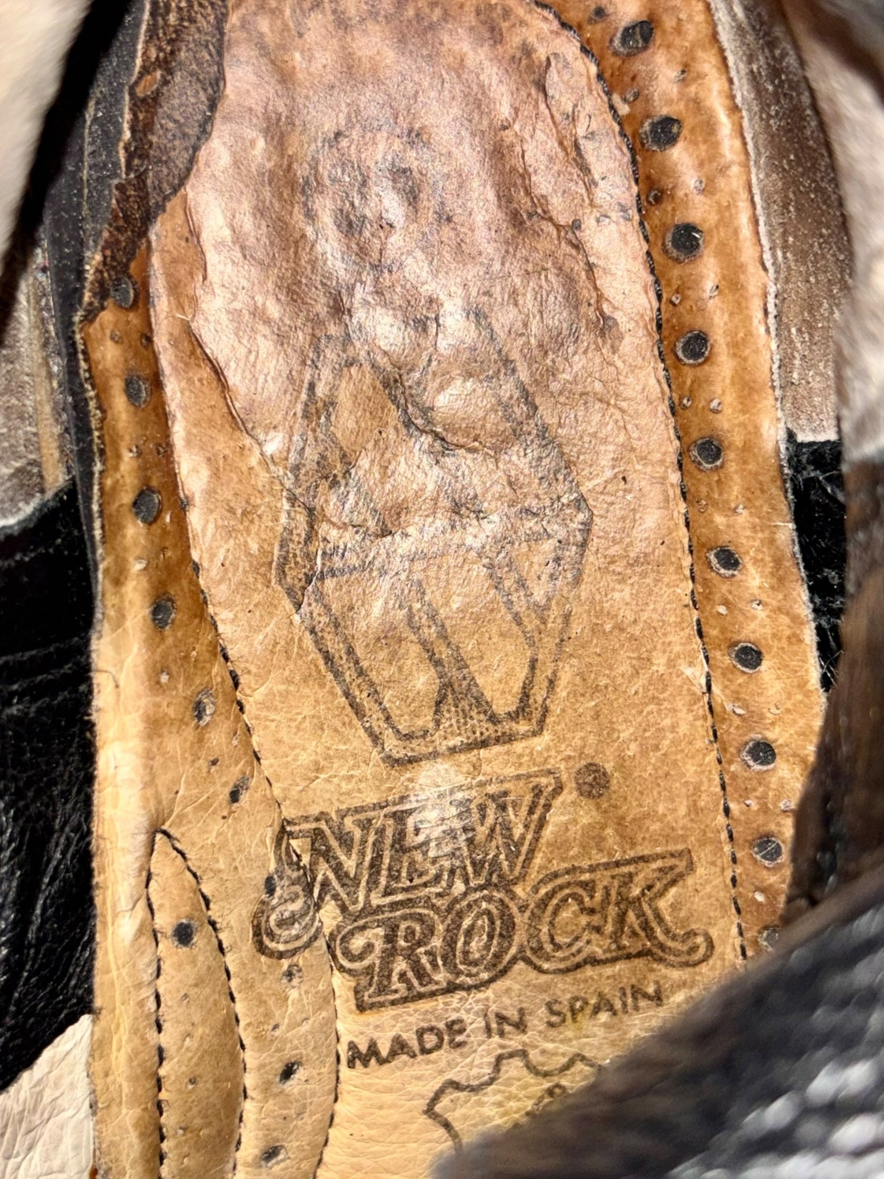 Vintage New Rock cross reactor leather platform boots size 39