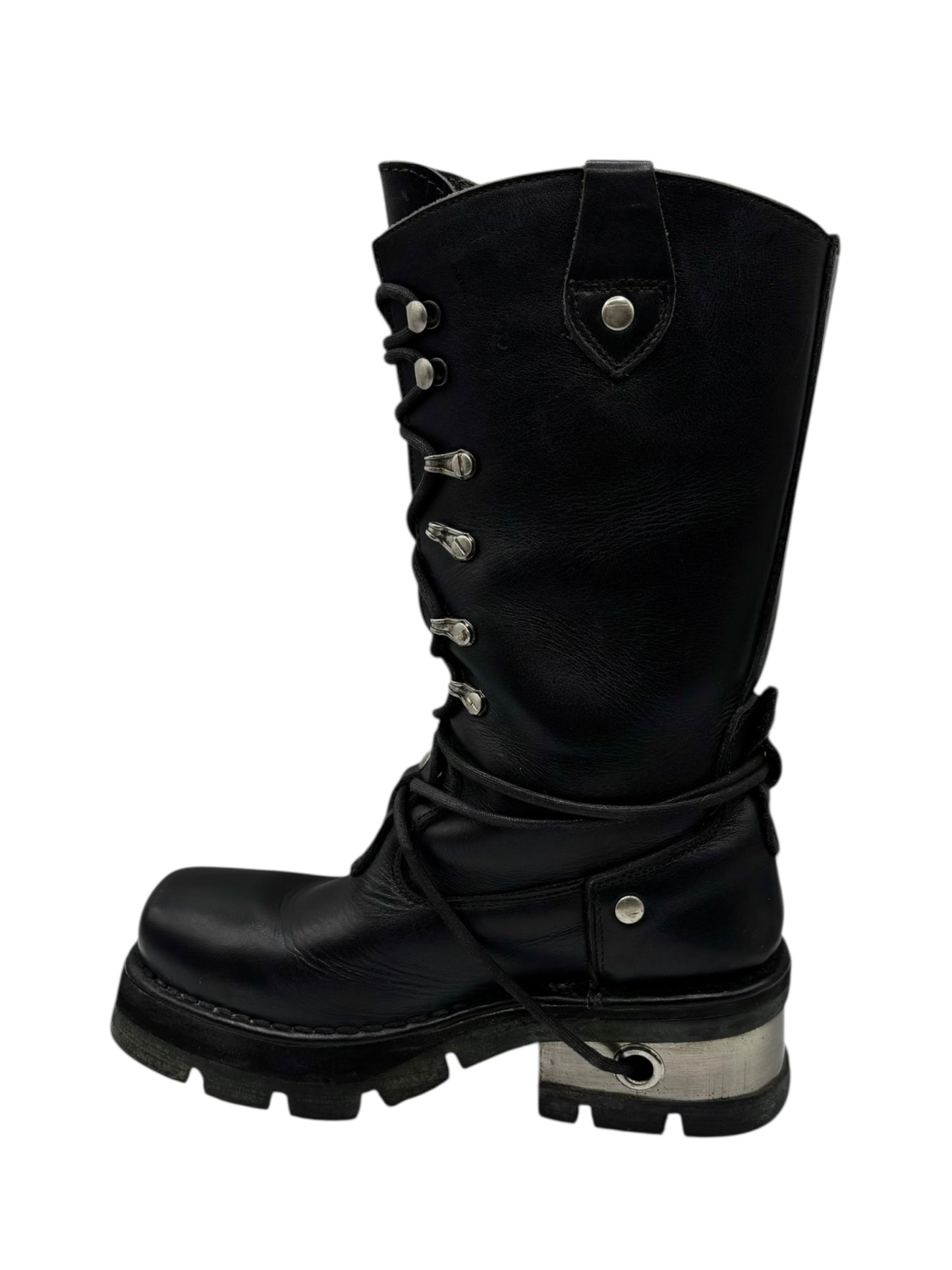 Rare vintage New Rock leather combat boots size 37