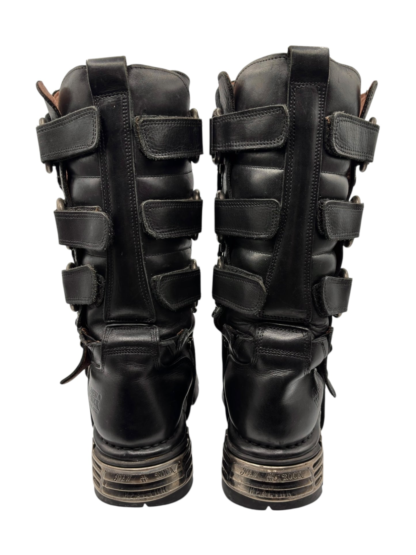 Vintage New Rock knee high reactor leather boots size 41