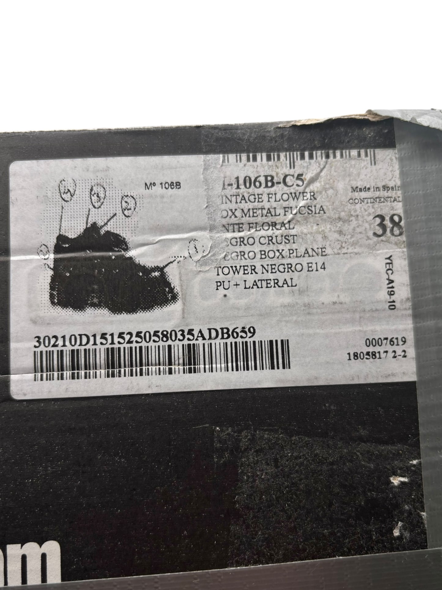 Rare vintage New Rock pink patterned M-106B platform boots size 39