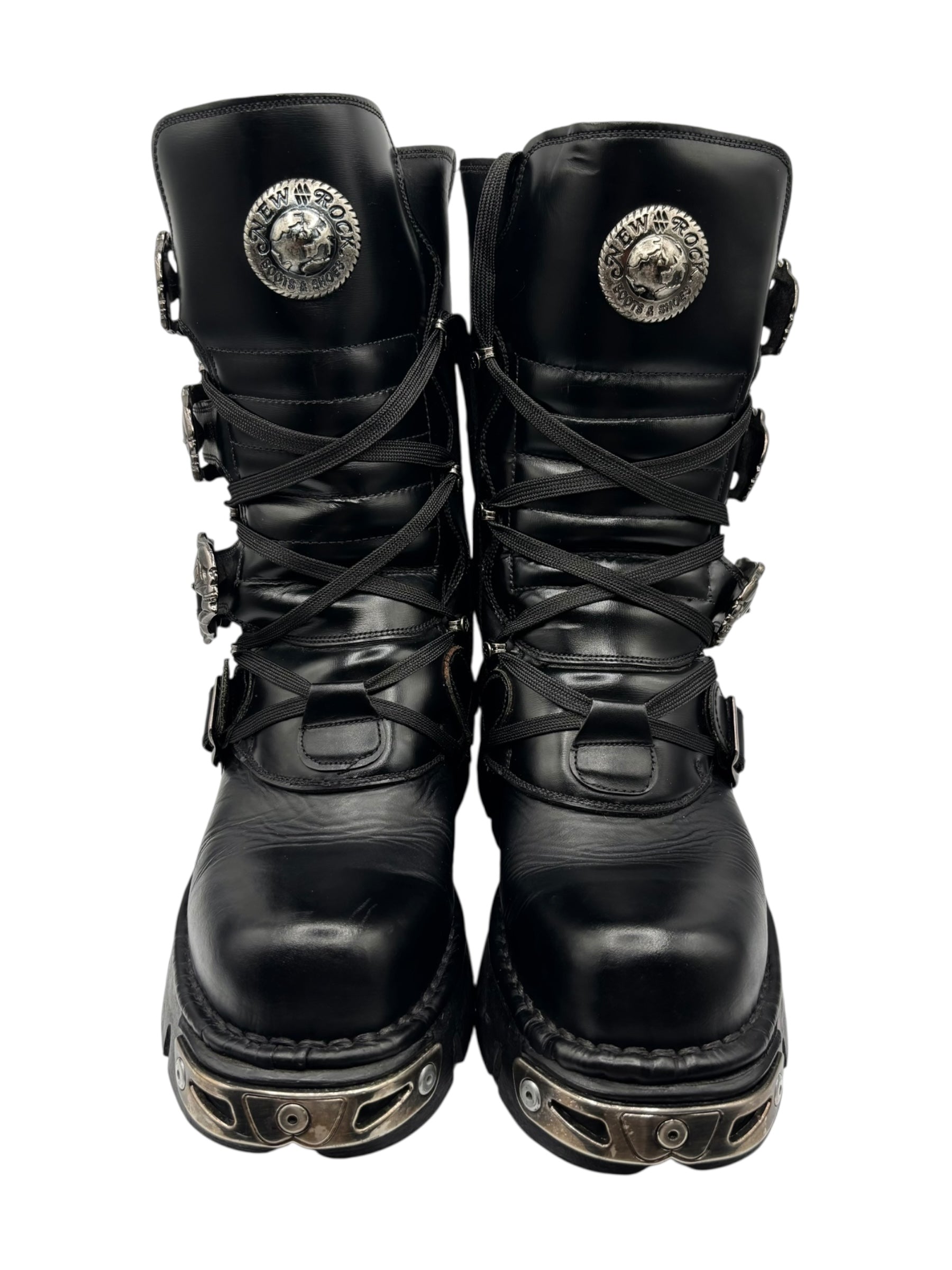 Rare vintage New Rock reactor leather boots size 42