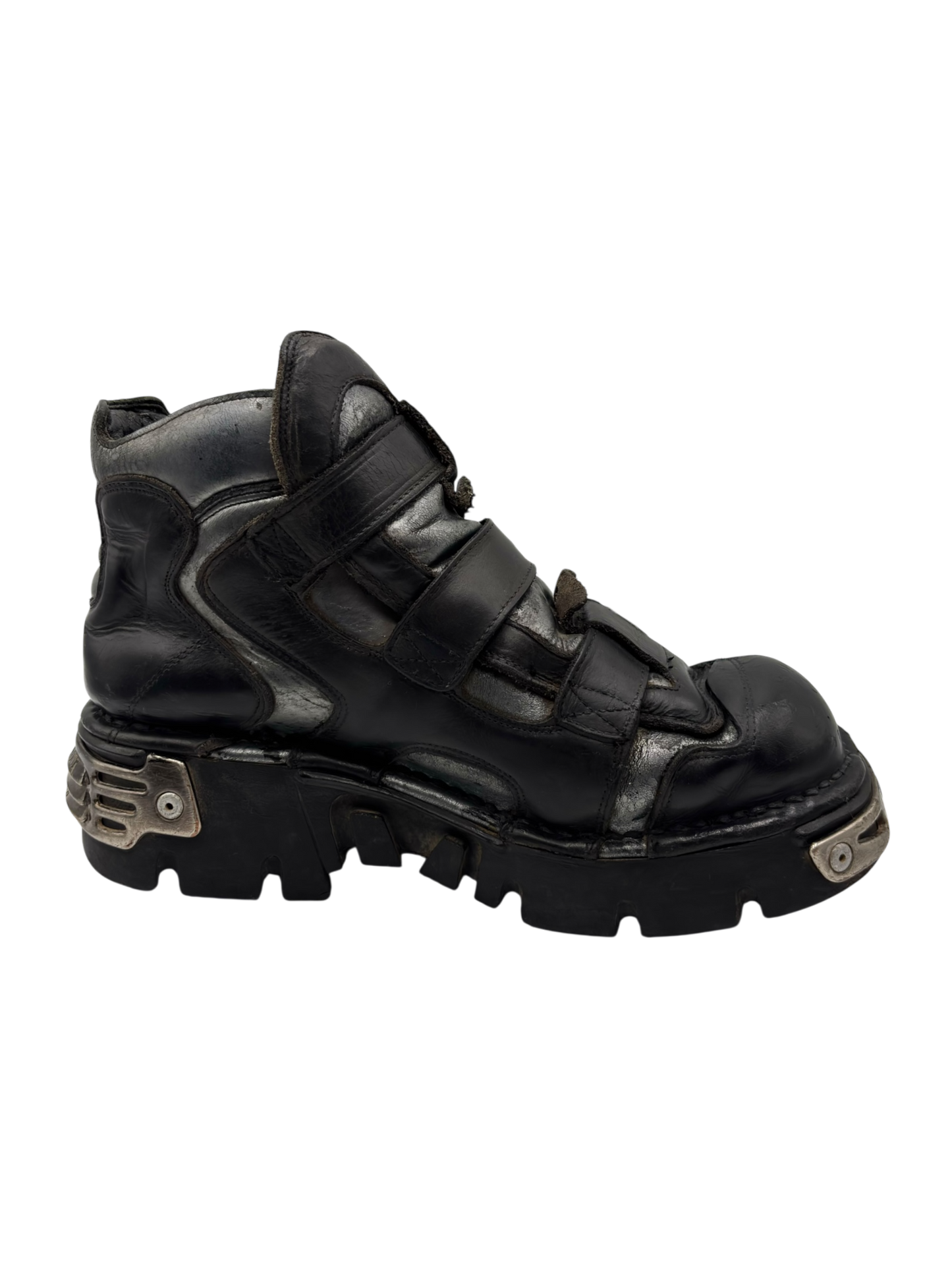Vintage New Rock buckle grey reactor platform boots size 37