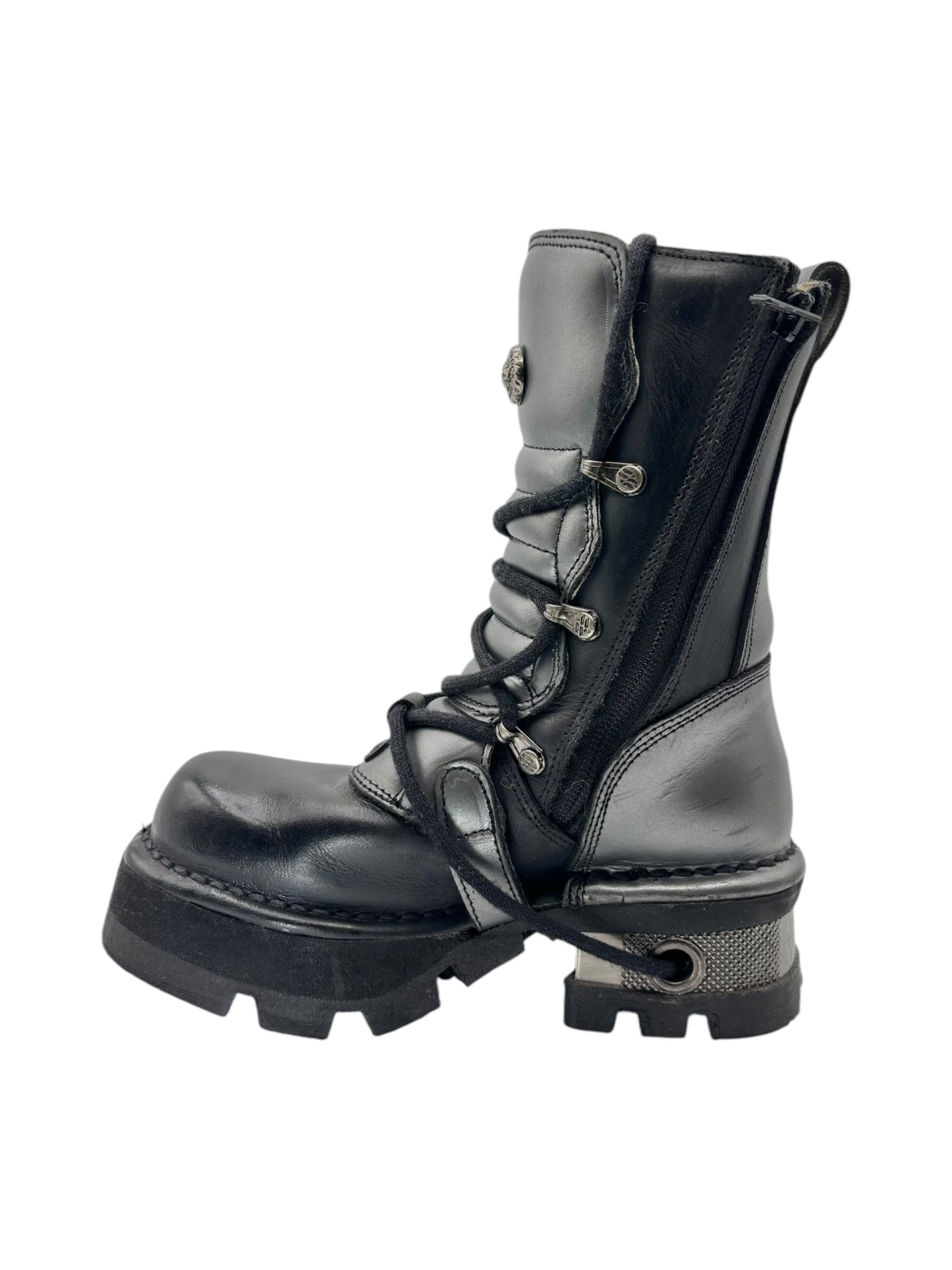 Vintage New Rock leather mid-calf boots size 39