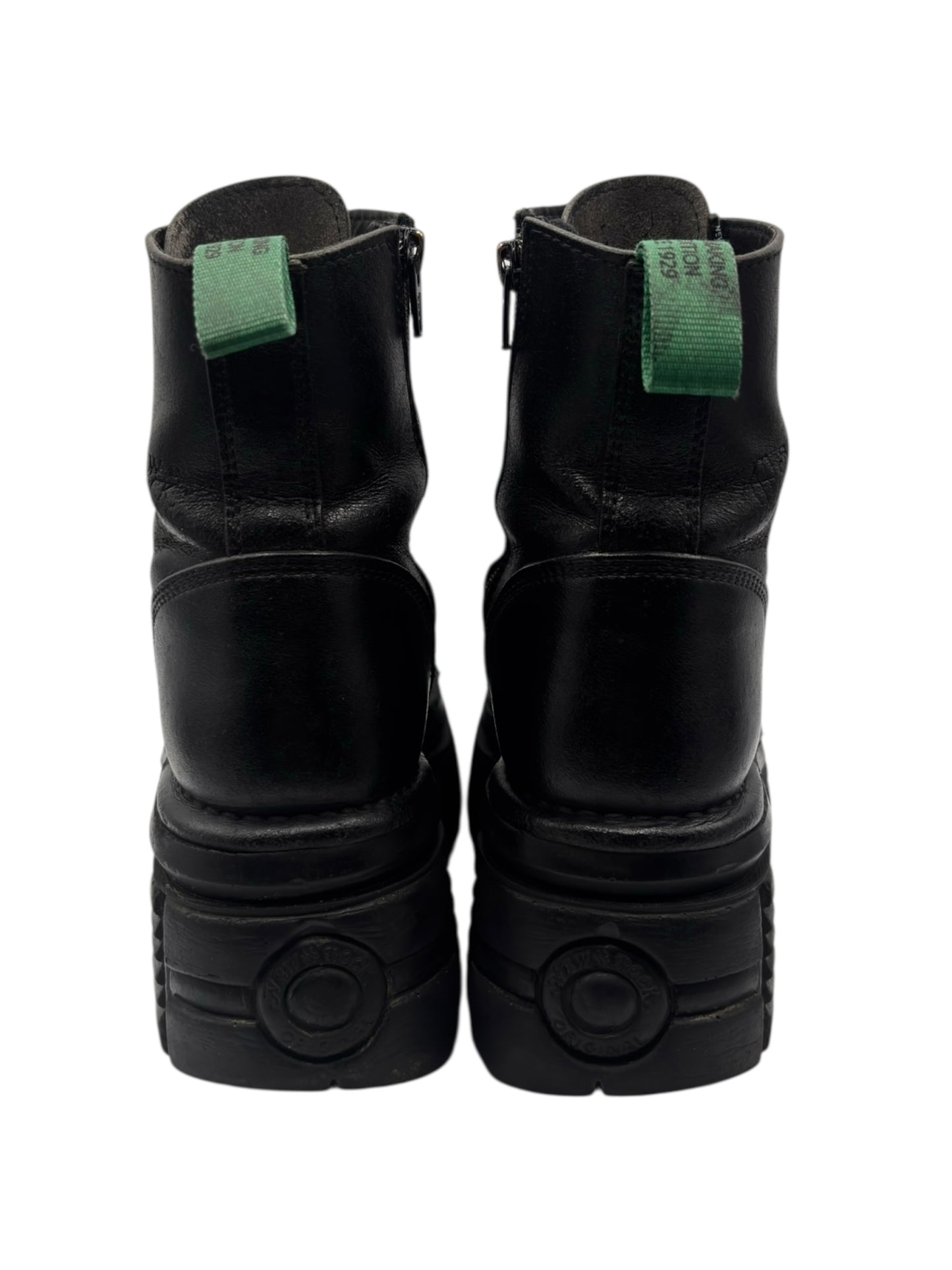 New Rock mili lace-up leather platform boots size 37