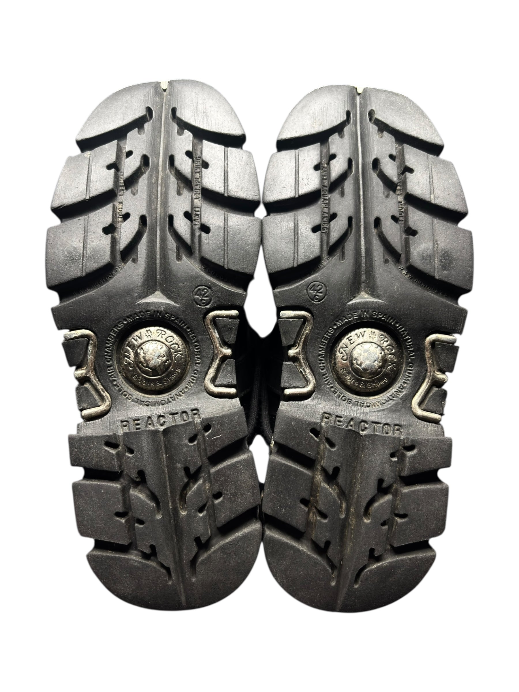 Vintage New Rock grey mid-calf leather reactor boots size 42