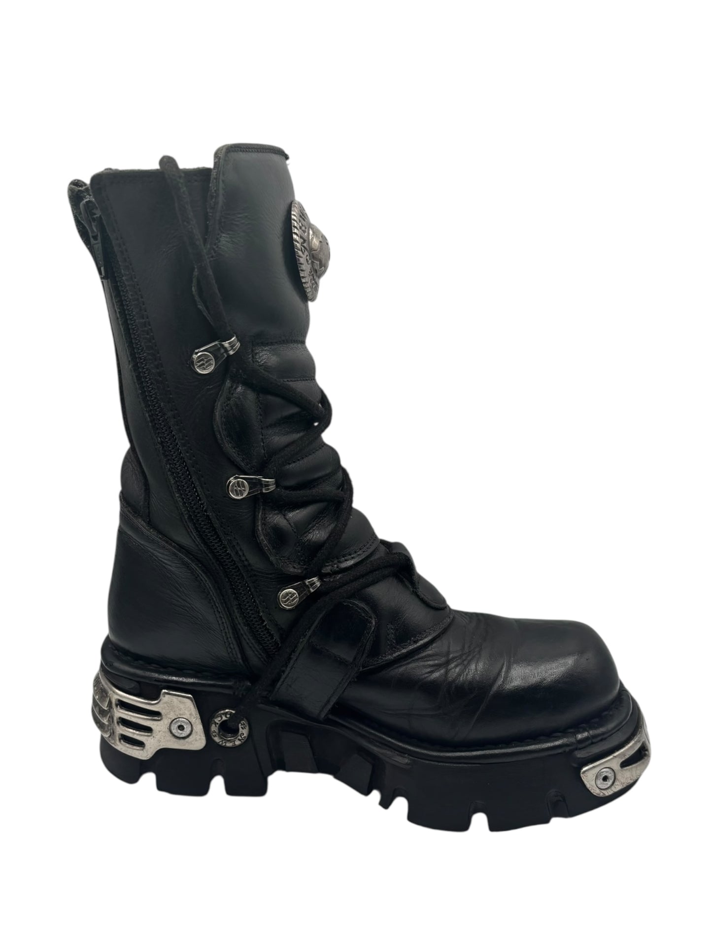 Rare vintage New Rock reactor leather boots size 36