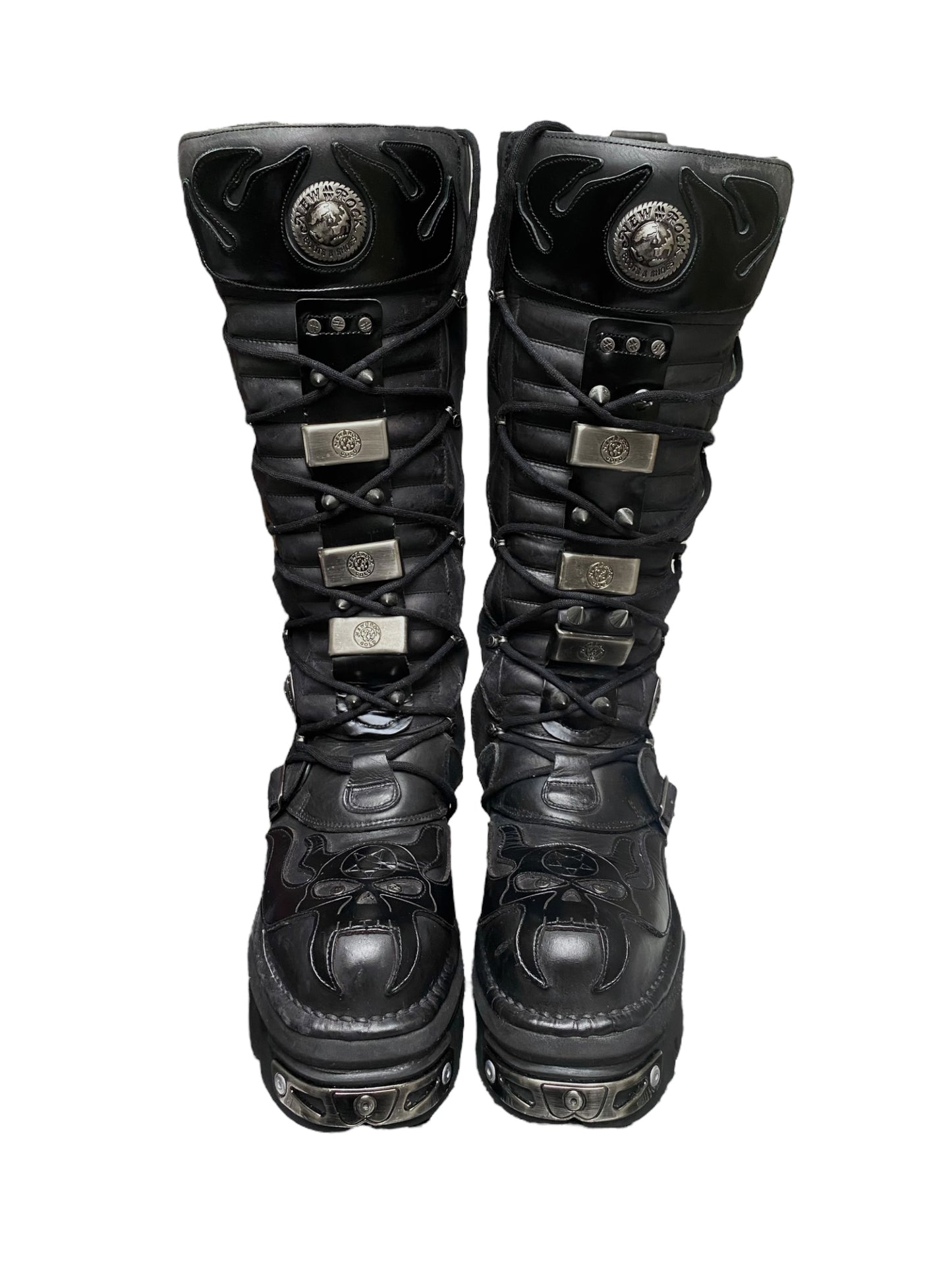 Vintage New Rock M-161-S1 reactor knee-high boots size 46