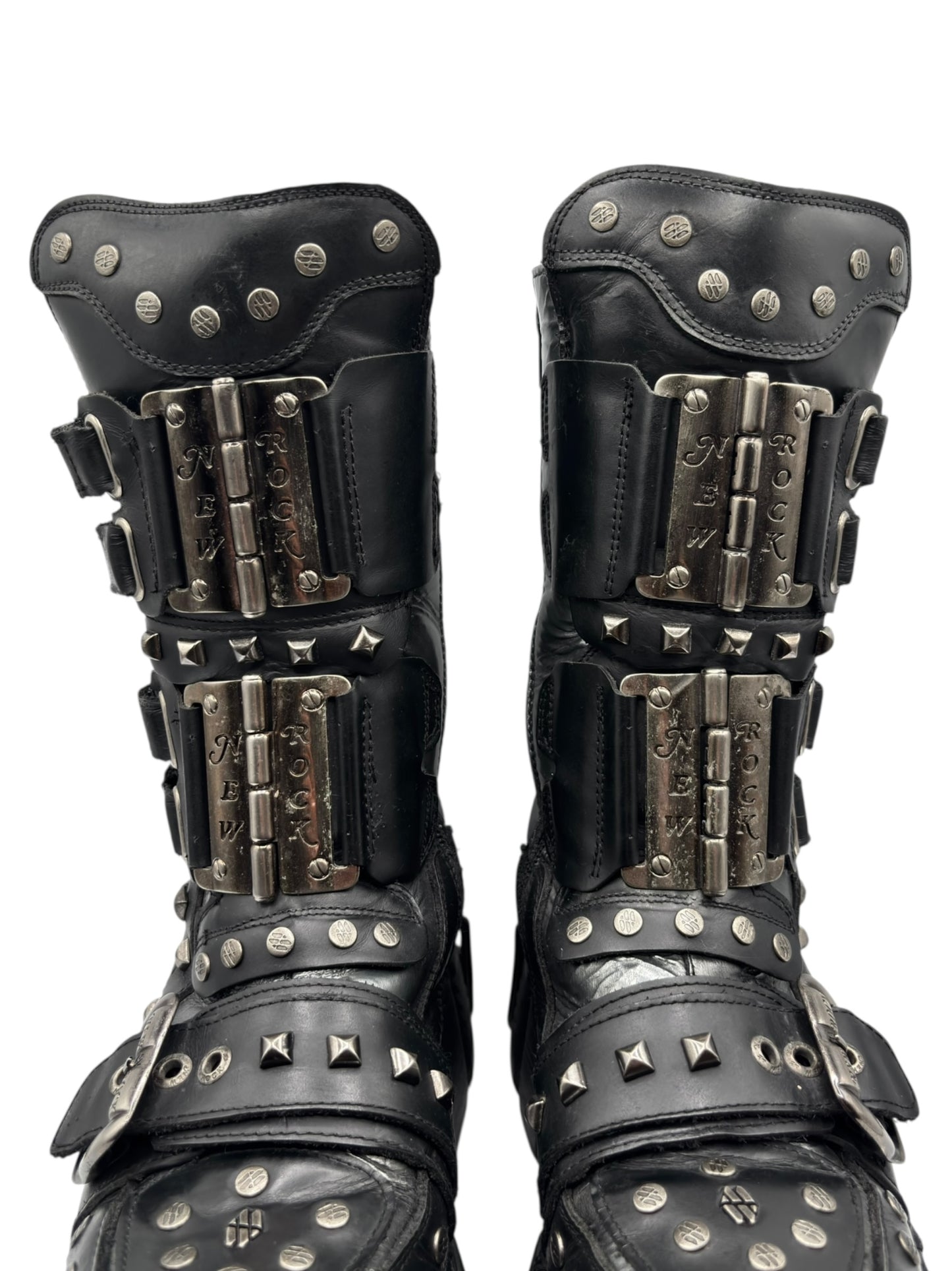 Vintage New Rock studded mid-calf platform boots size 39