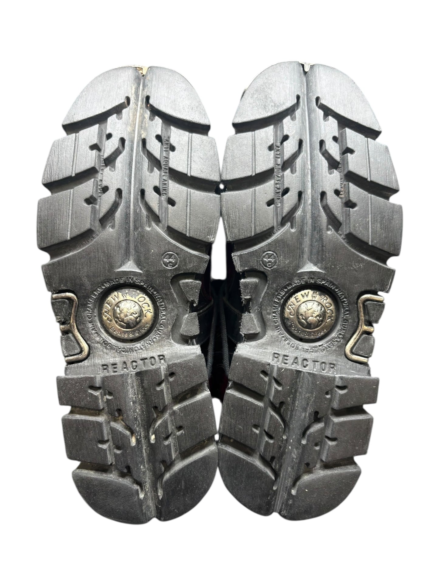 Rare vintage New Rock ruby red reactor leather boots size 38