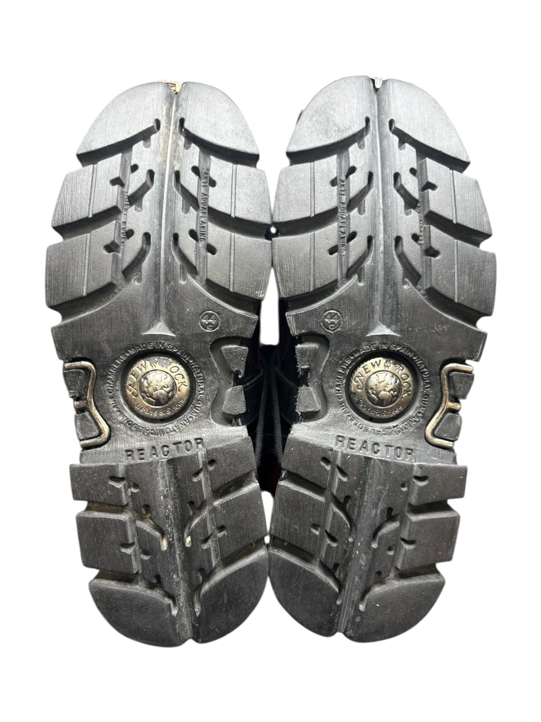 Rare vintage New Rock ruby red reactor leather boots size 38