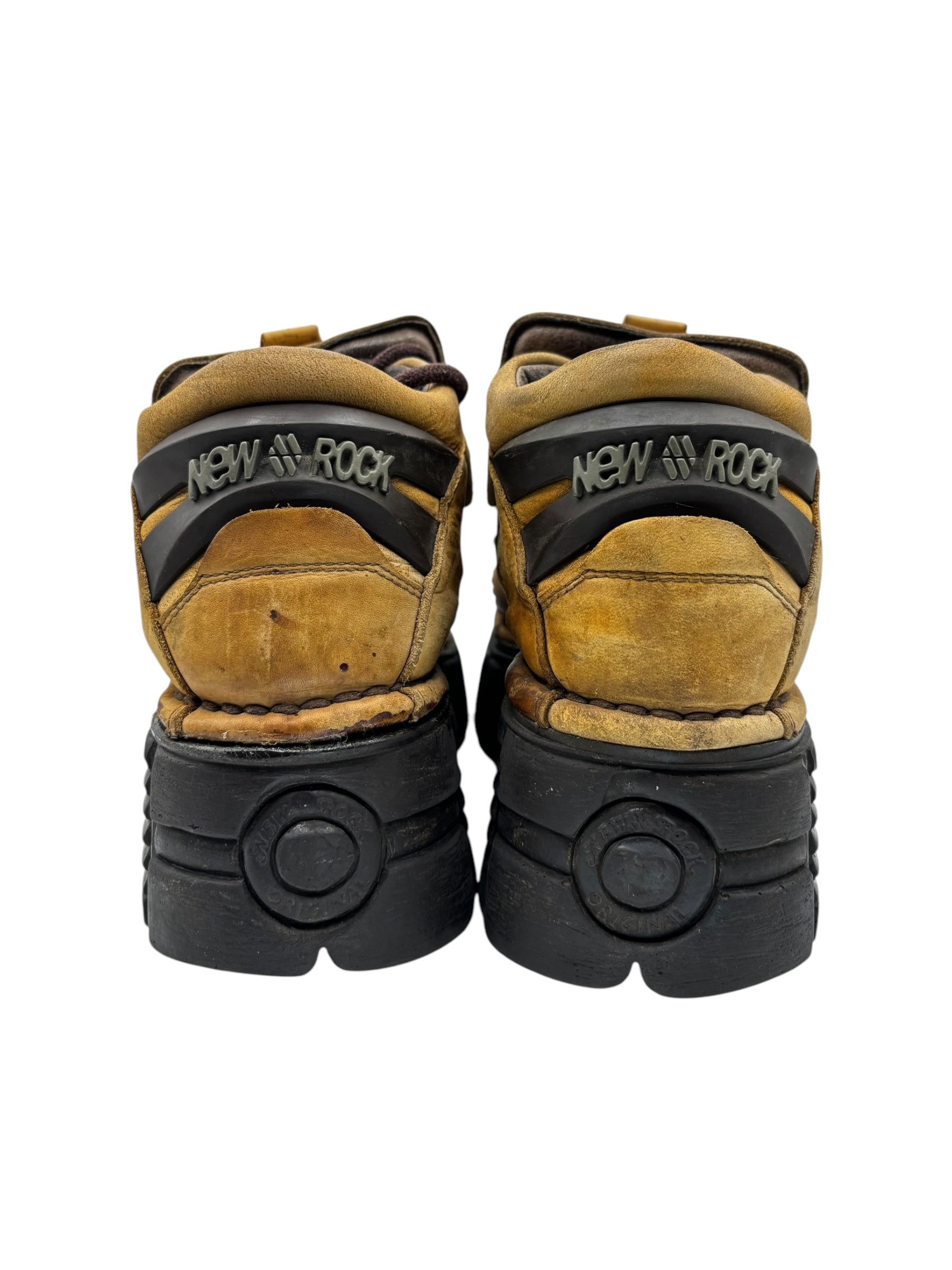 New Rock M-106 mustard color platform boots size 38