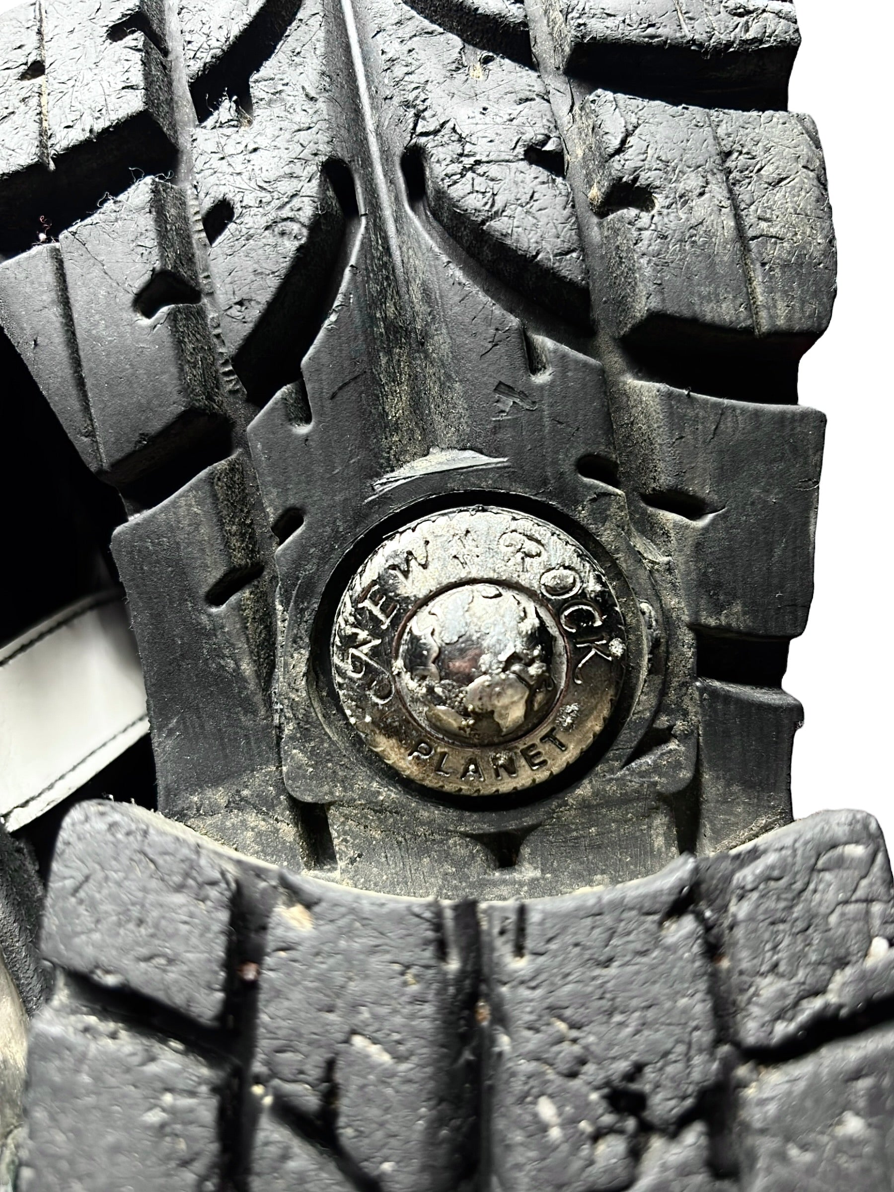 Vintage New Rock white black boots size 42