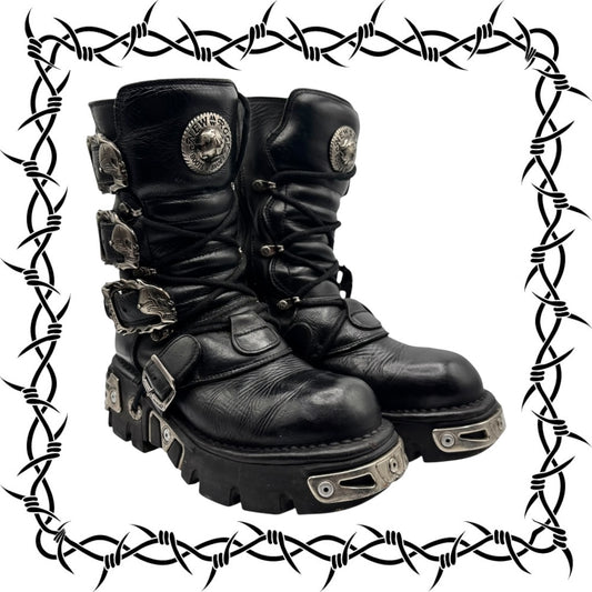Vintage New Rock reactor mid-calf boots size 38