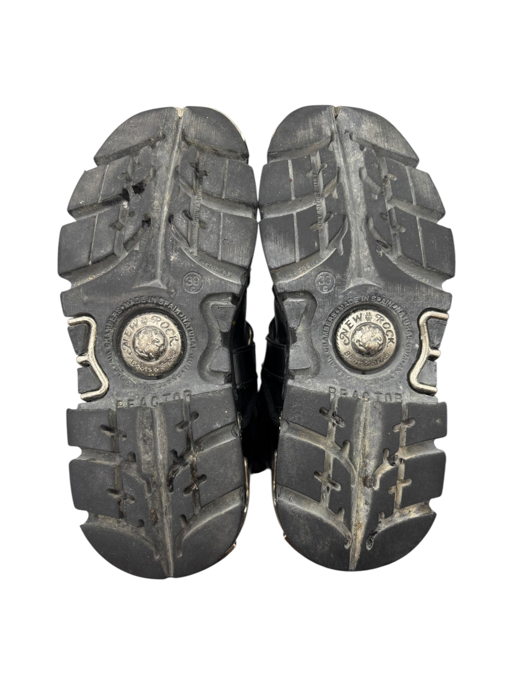 Vintage New Rock cross reactor leather platform boots size 39