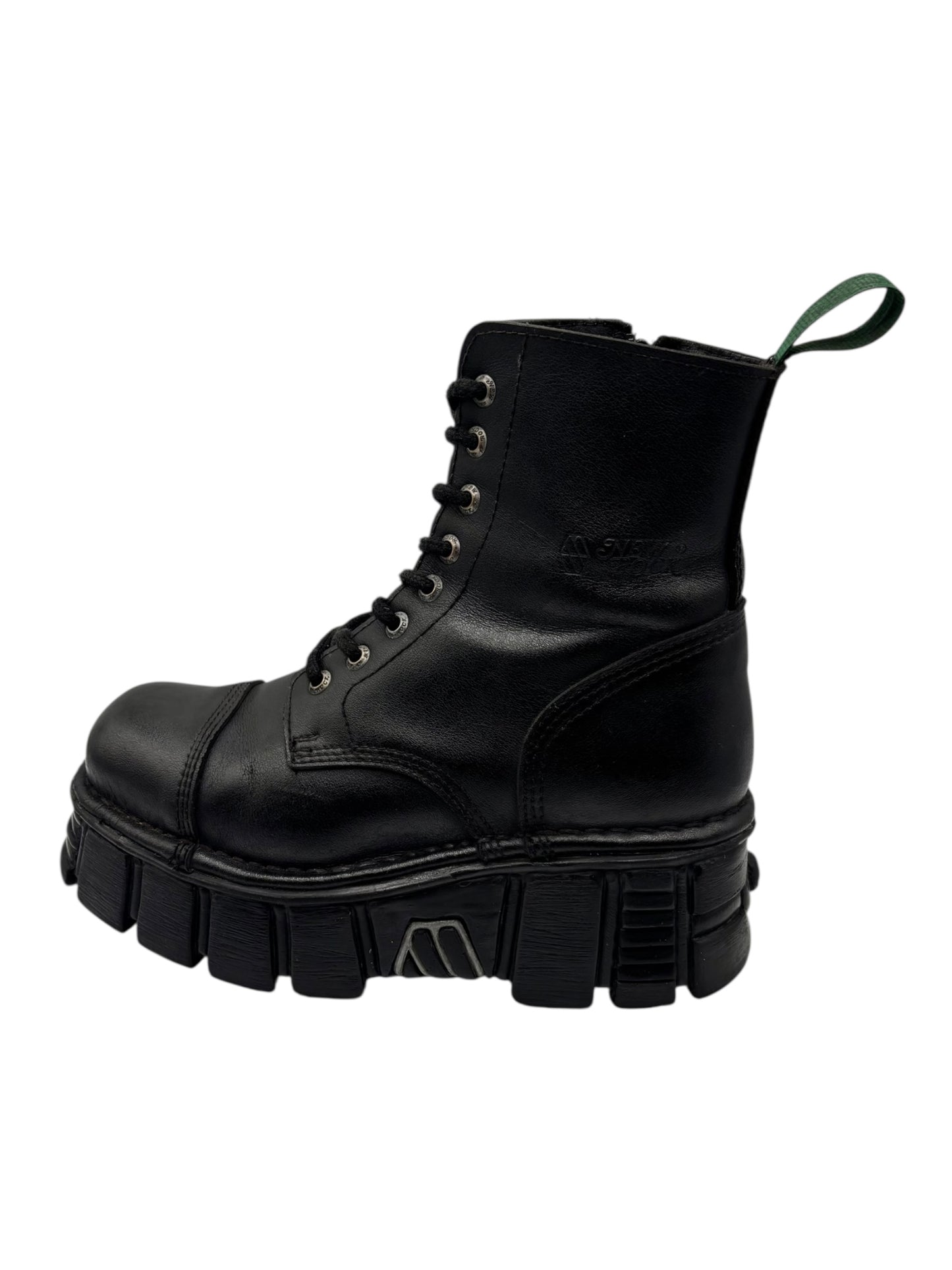 New Rock mili lace-up leather platform boots size 39