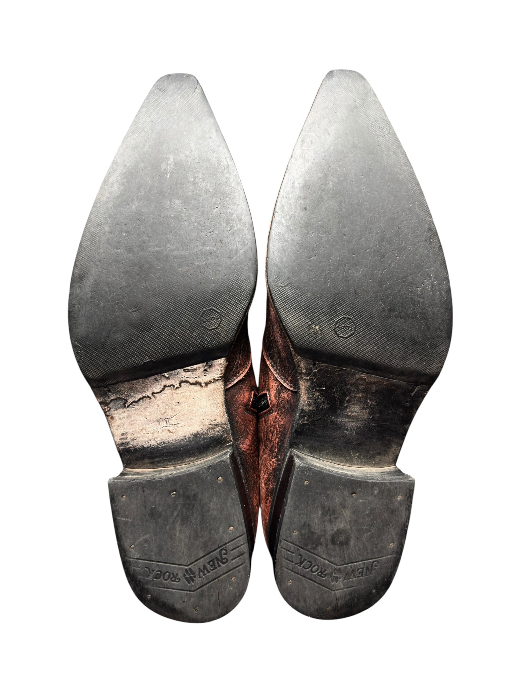 Vintage New Rock leather cowboy boots rose fade size 41