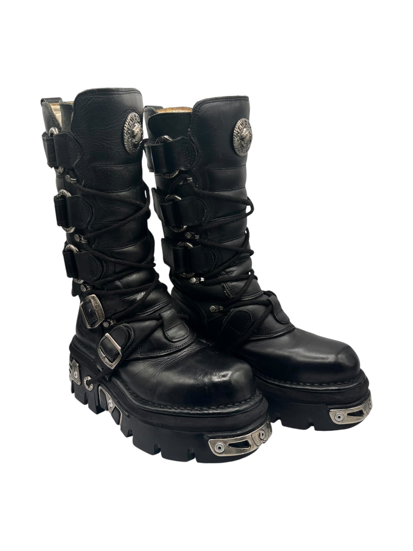 Rare vintage New Rock reactor leather boots size 39