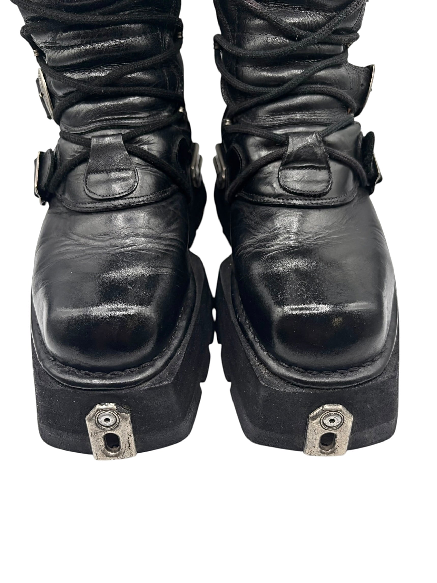 VERY RARE vintage New Rock atom mid-calf platform boots size 41