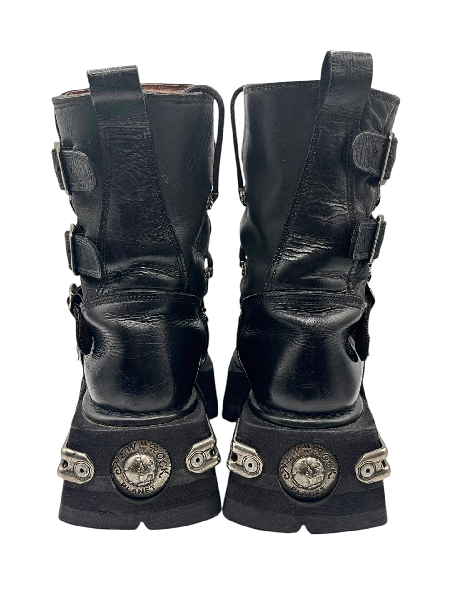 VERY RARE vintage New Rock atom mid-calf platform boots size 41