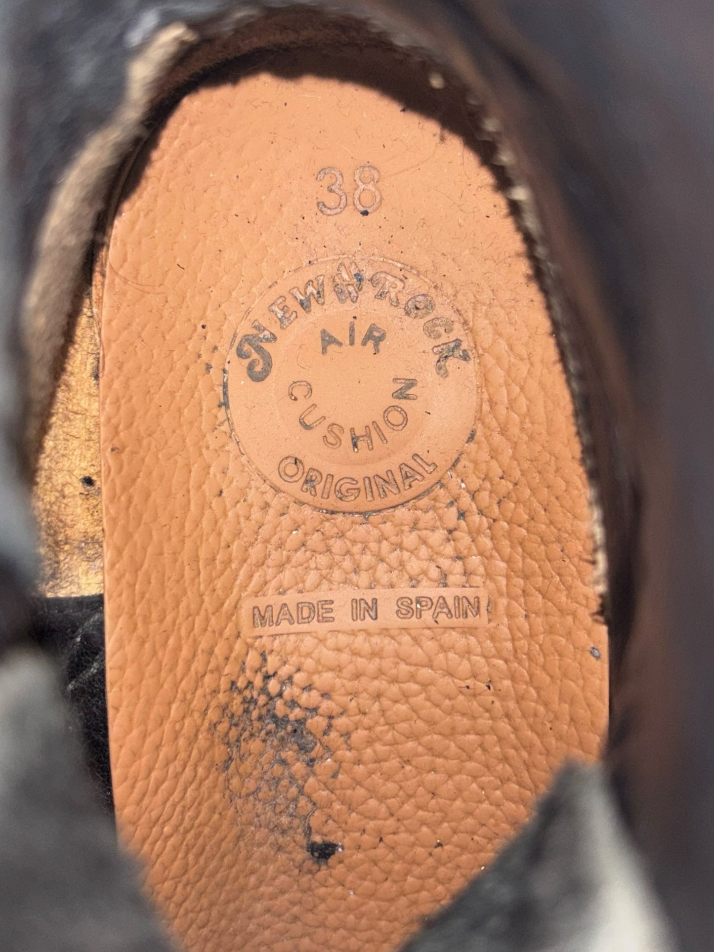 New Rock mili lace-up leather platform boots size 38