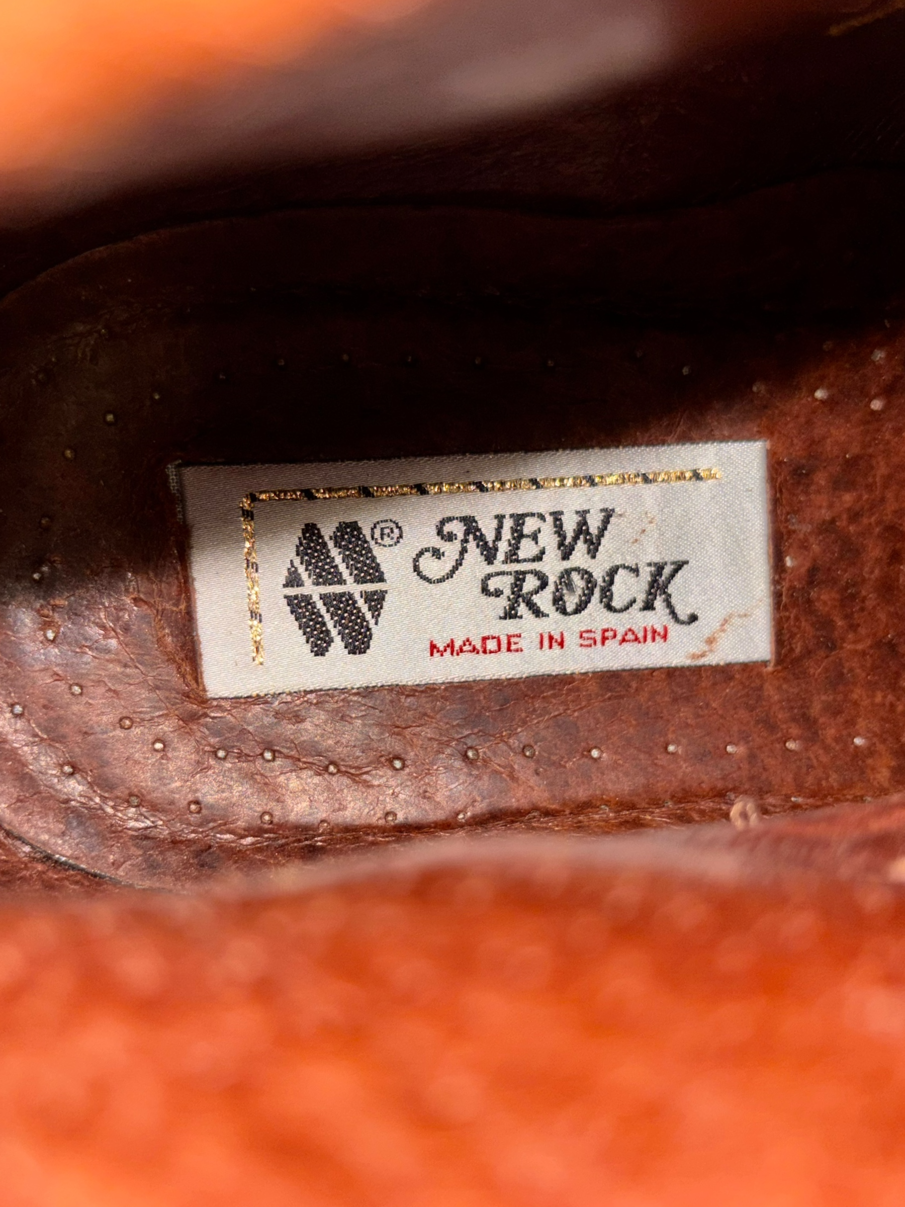 Vintage New Rock brown buckle platform boots size 45