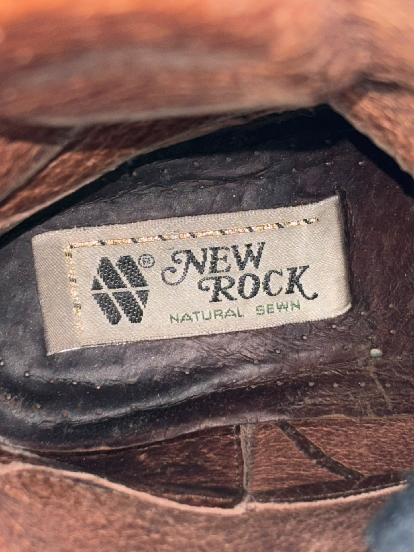 Rare vintage New Rock leather combat boots size 37