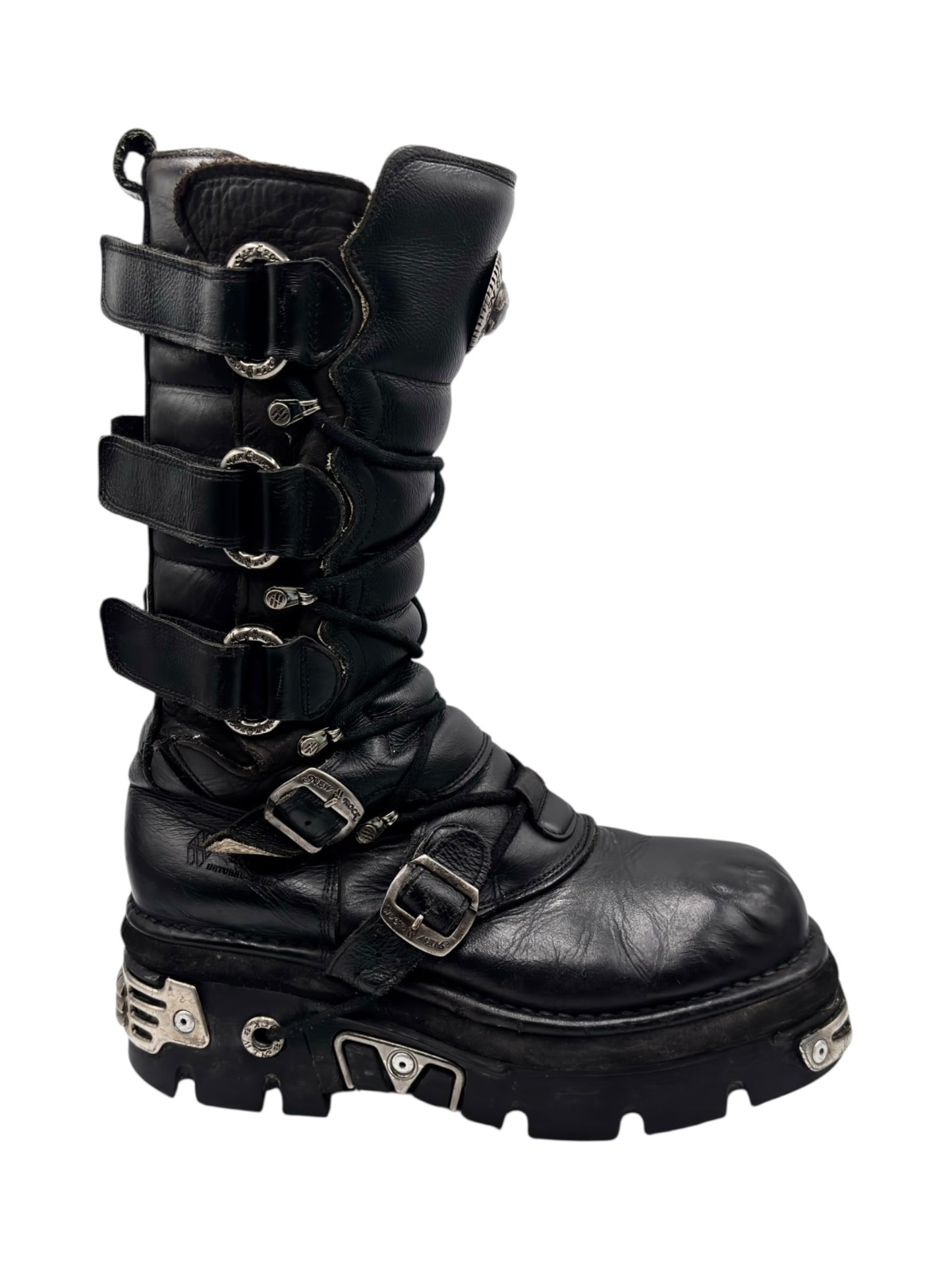 Vintage New Rock knee high reactor boots size 45