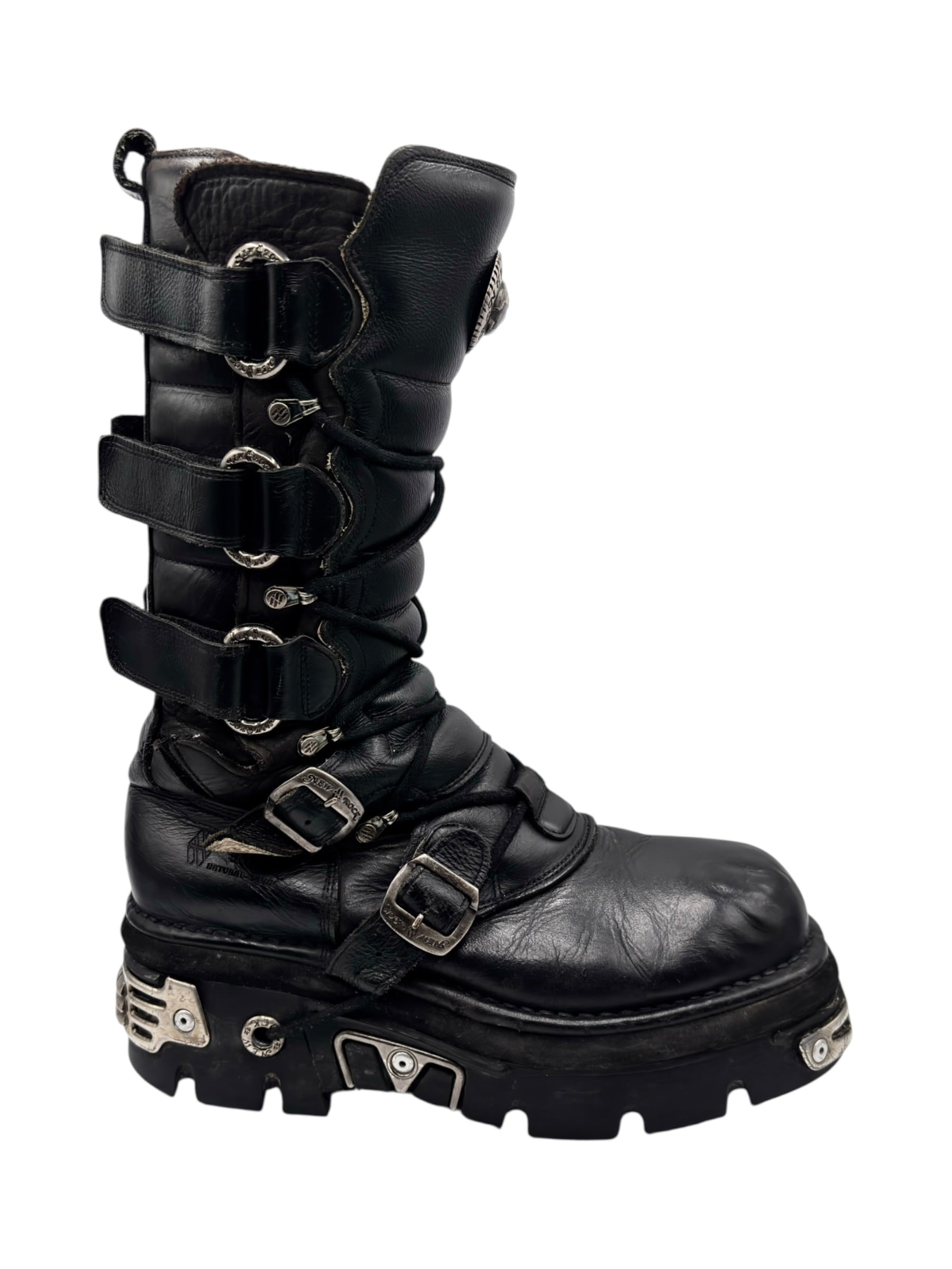 Vintage New Rock knee high reactor boots size 45