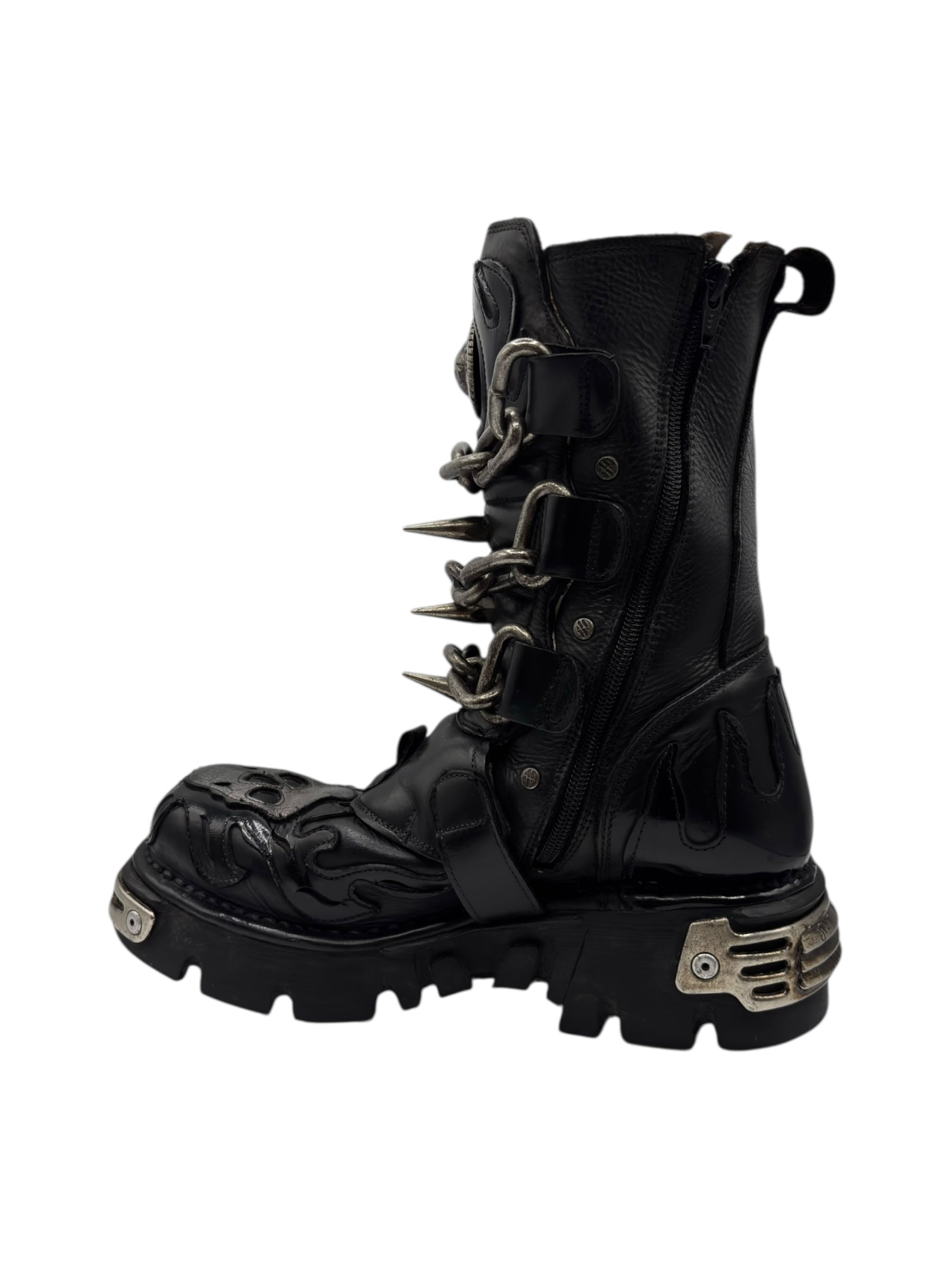 Vintage New Rock M-727 chained leather boots size 42