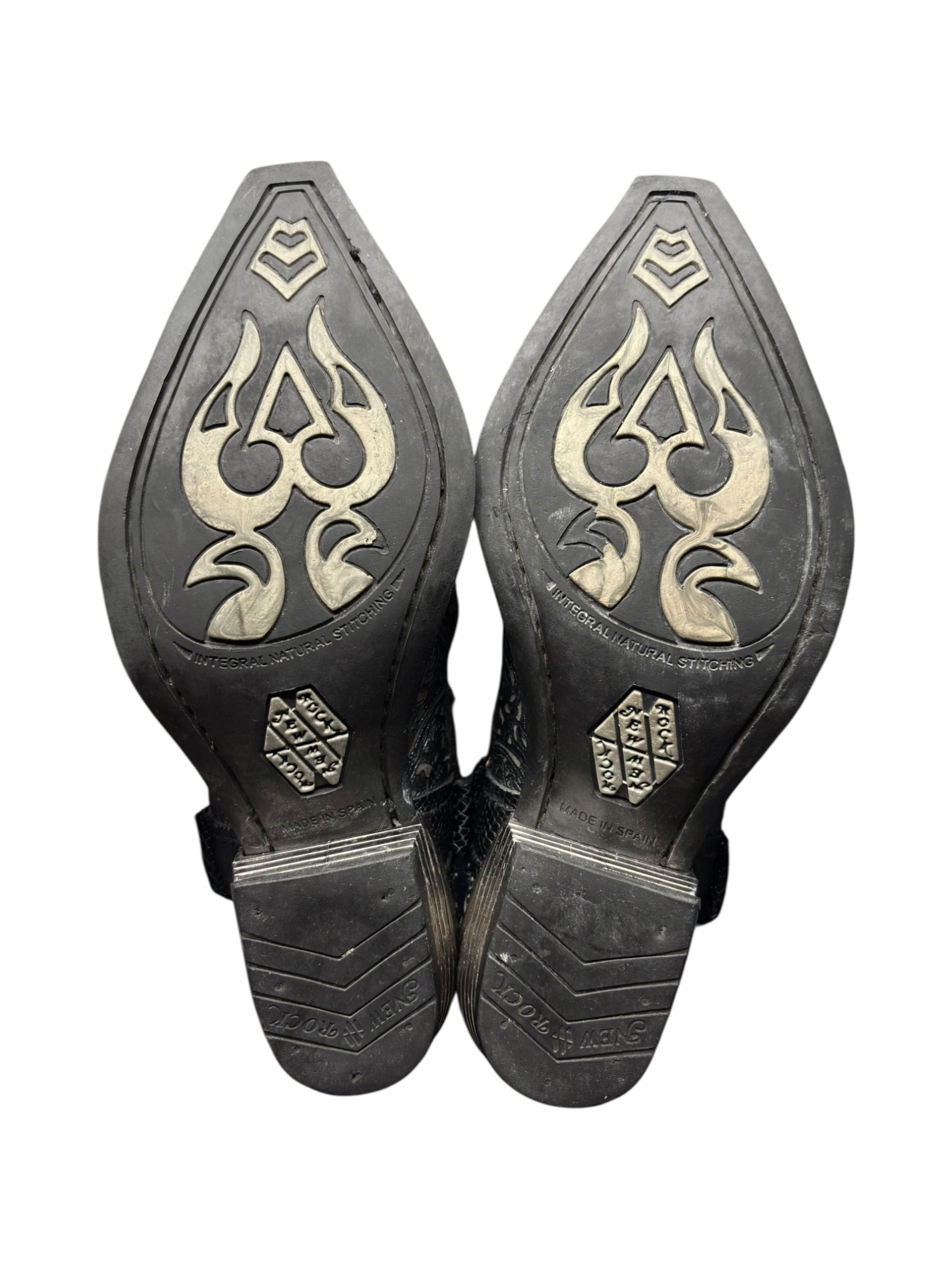 Vintage New Rock steel cap cowboy boots size 40