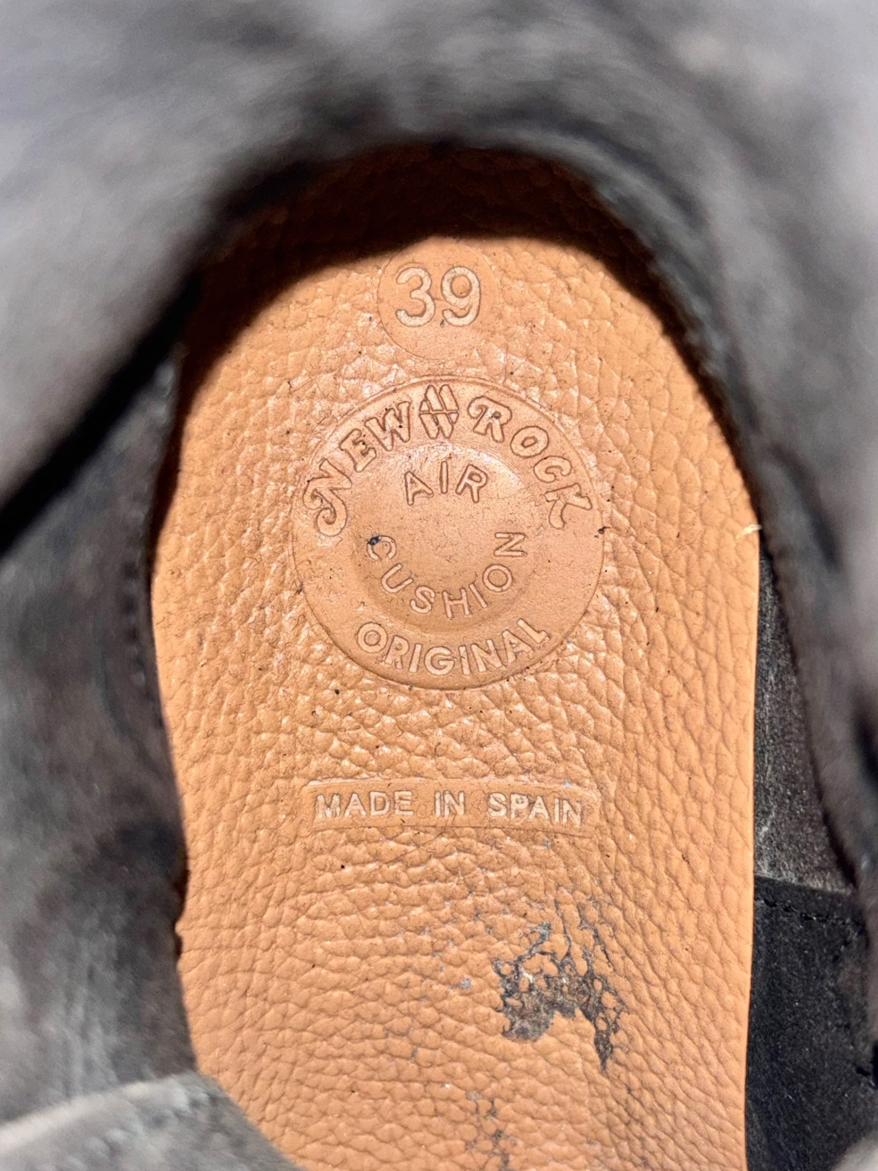 New Rock mili lace-up leather platform boots size 39