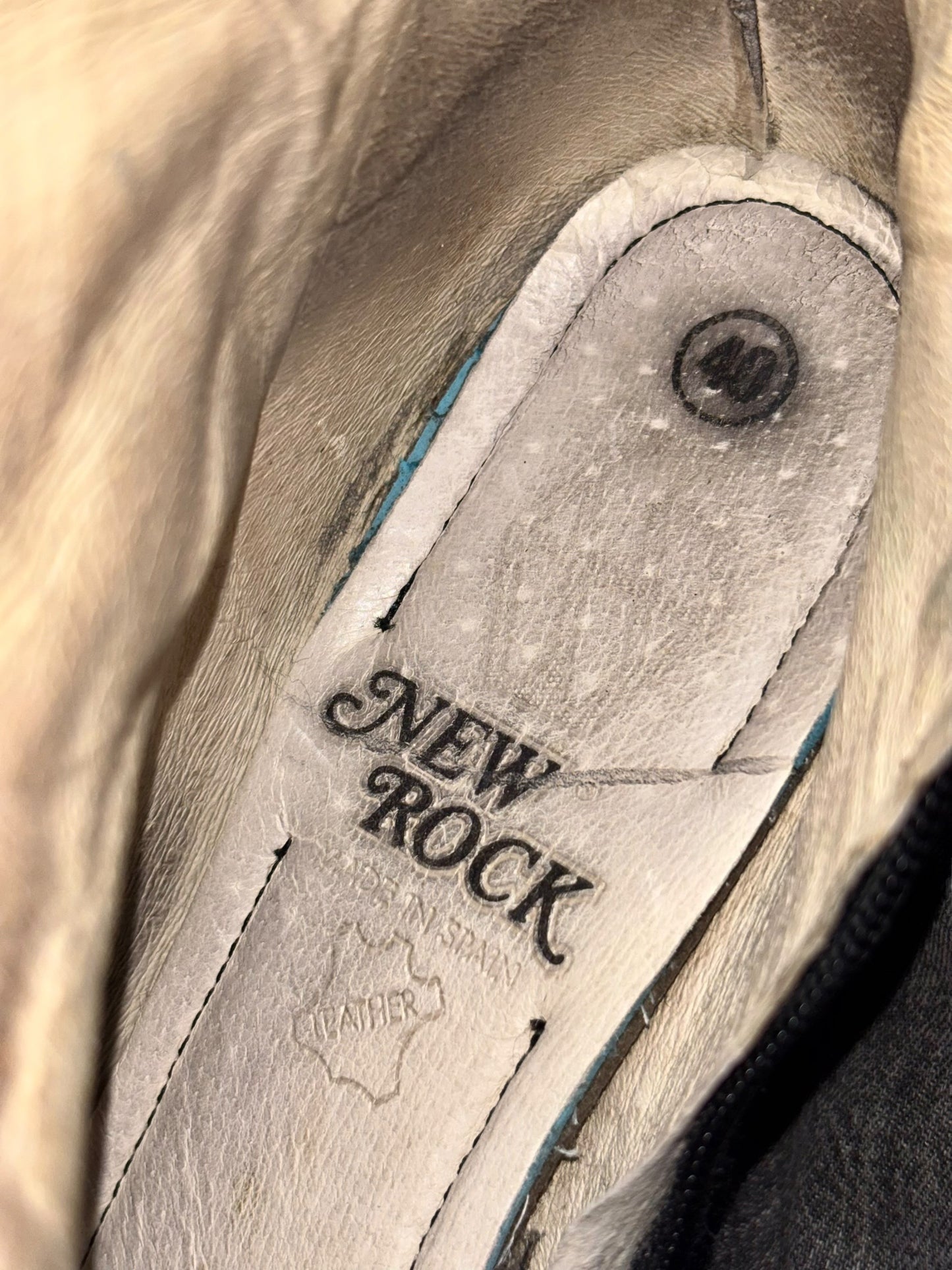 Vintage New Rock knee high biker boots size 40