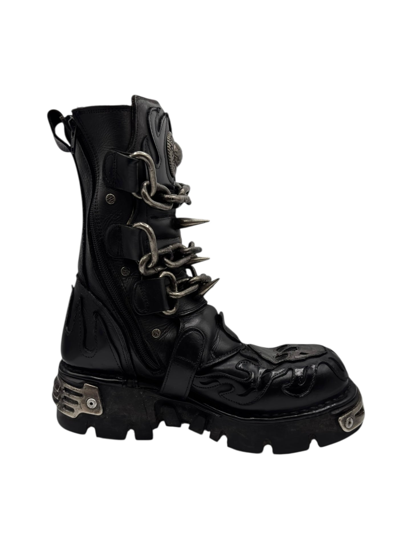 Vintage New Rock M-727 chained leather boots size 42