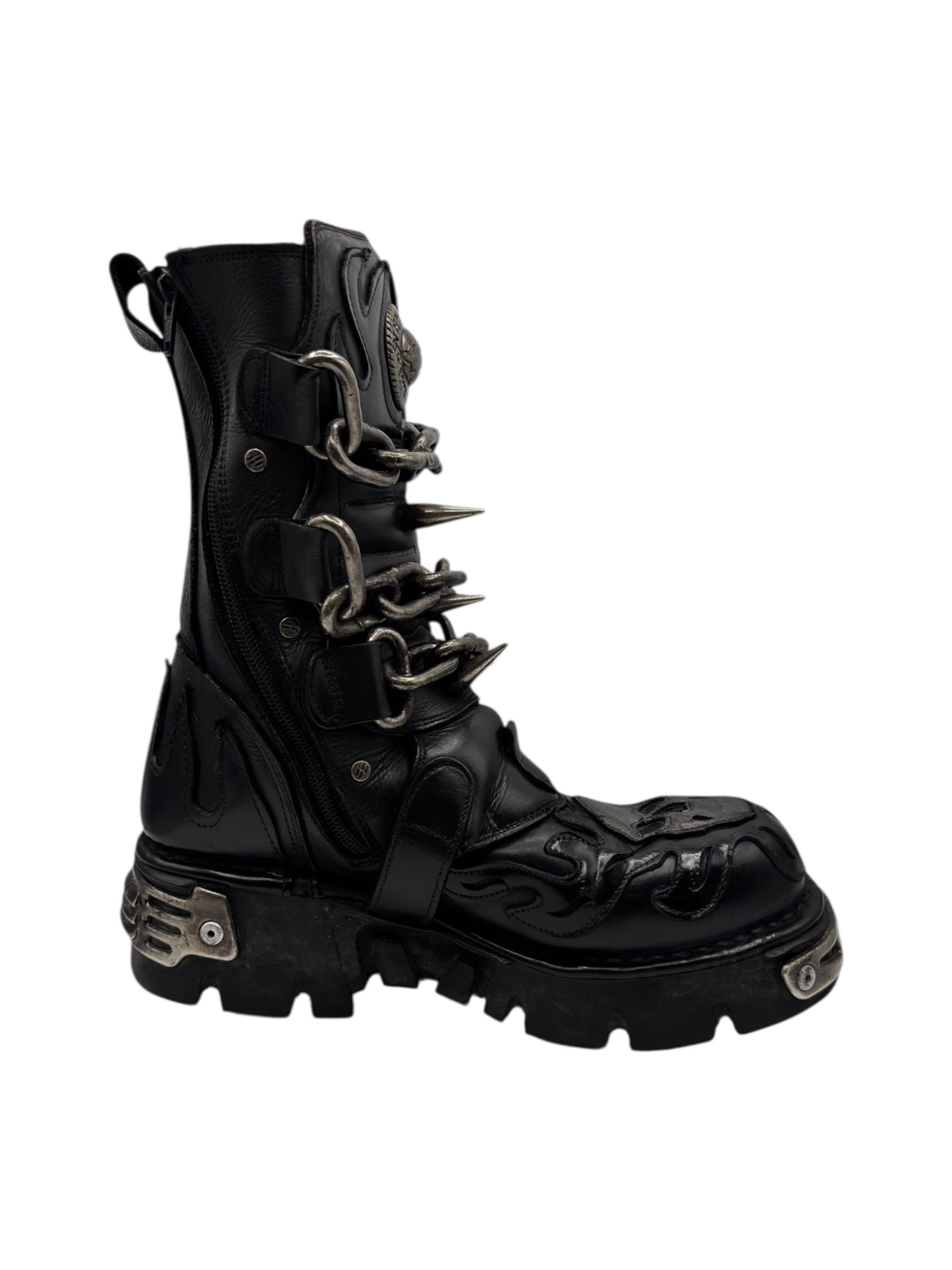 Vintage New Rock M-727 chained leather boots size 42