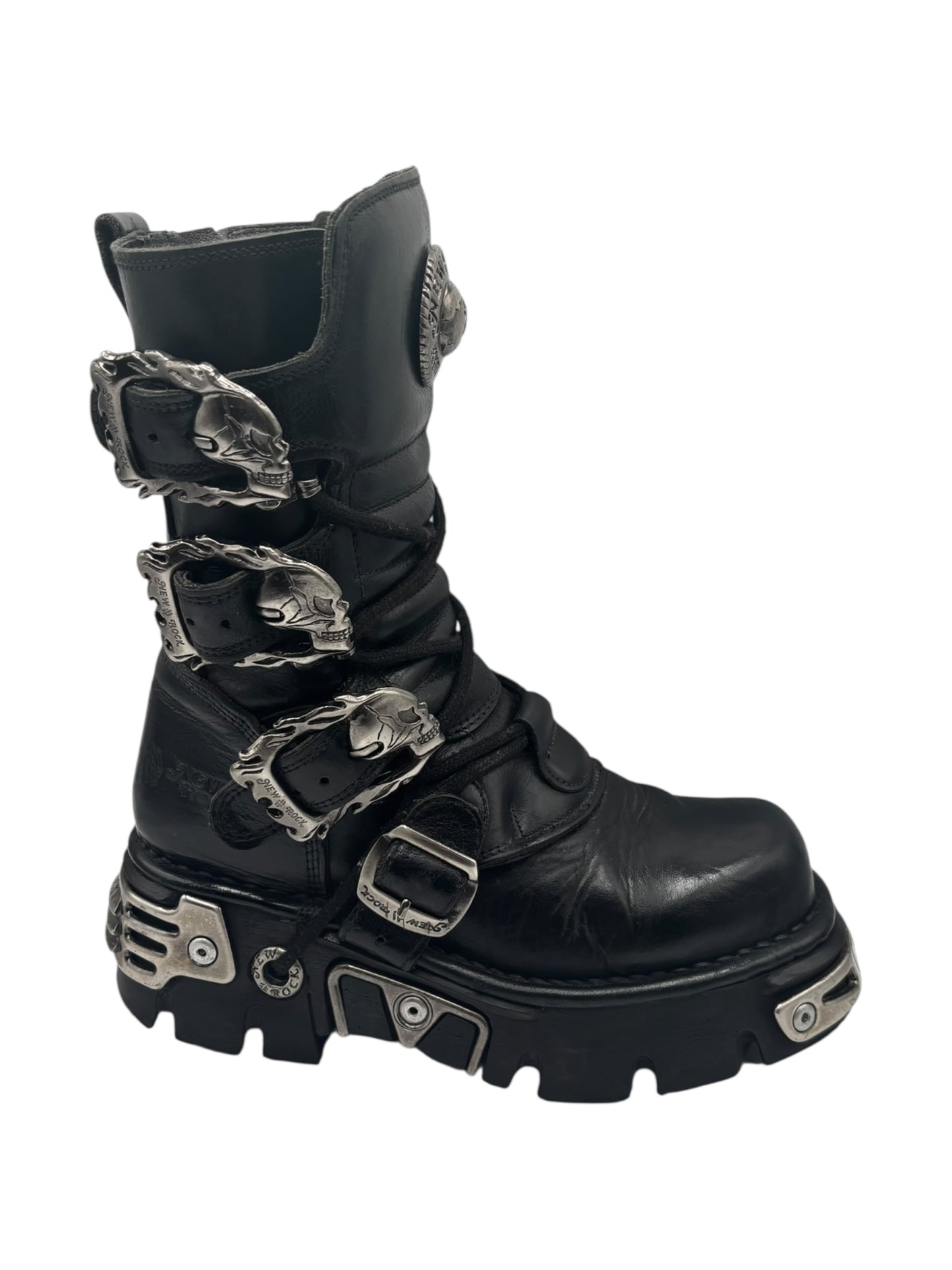 Rare vintage New Rock reactor leather boots size 36