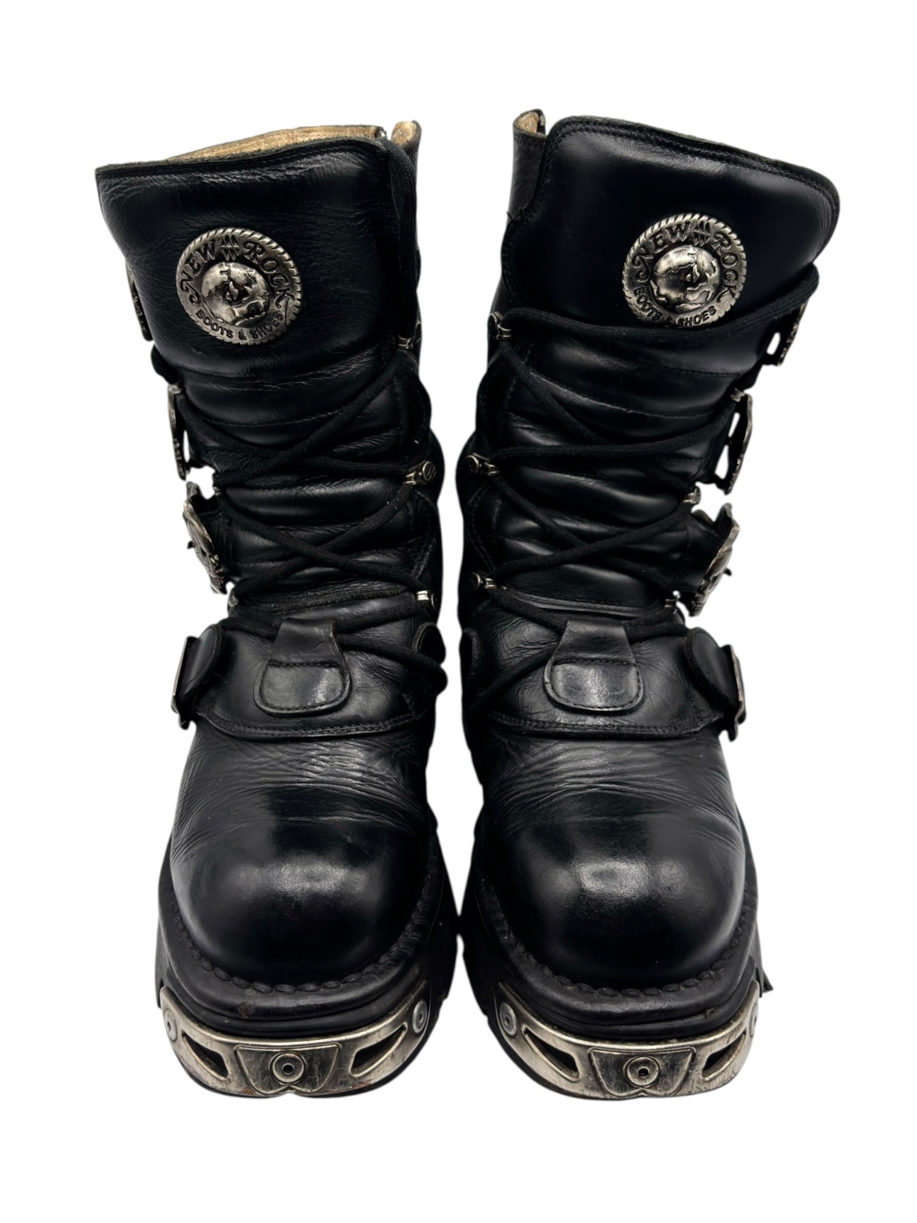 Vintage New Rock reactor mid-calf boots size 38