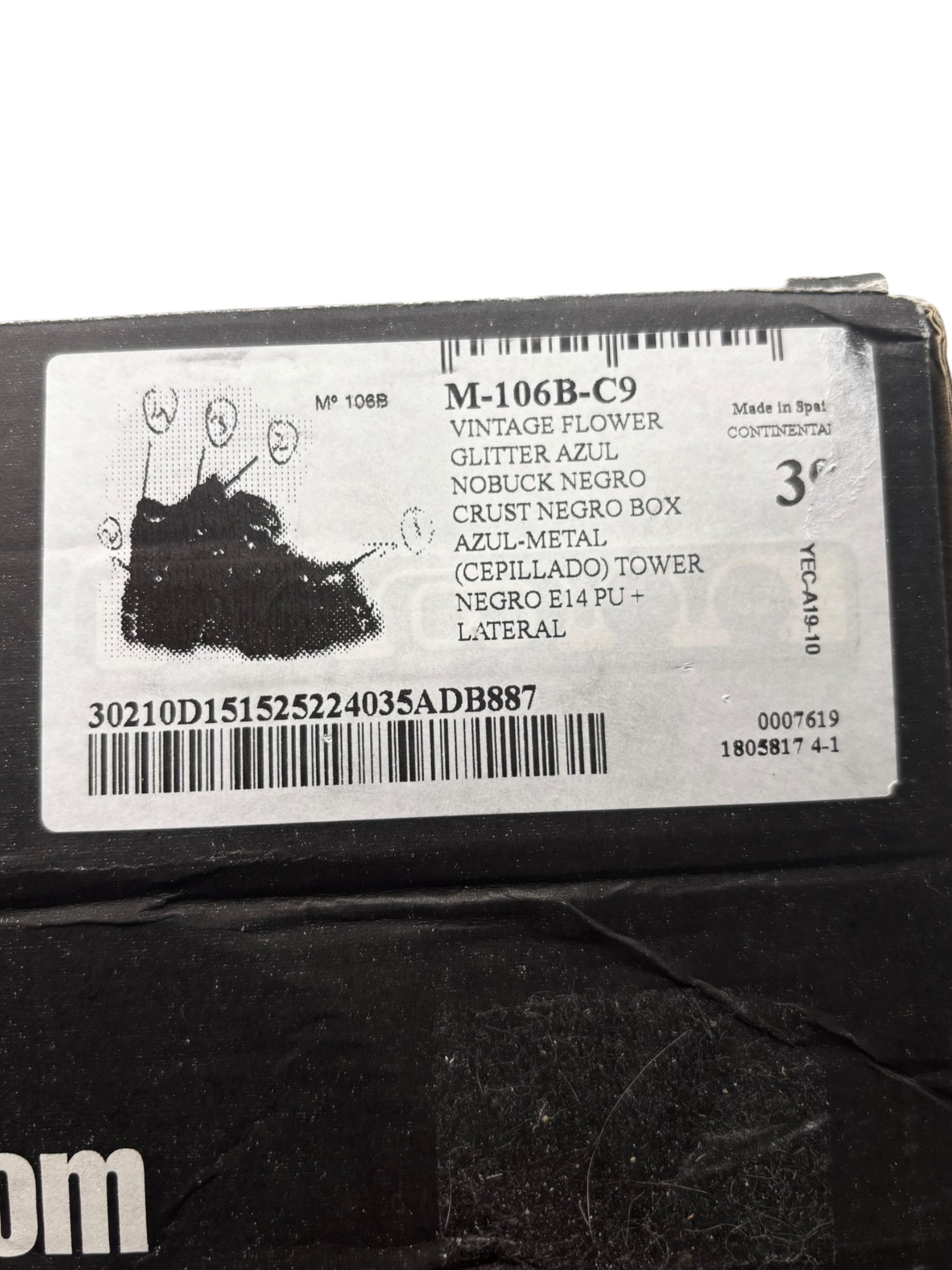 Rare vintage New Rock blue patterned M106 platform boots size 38