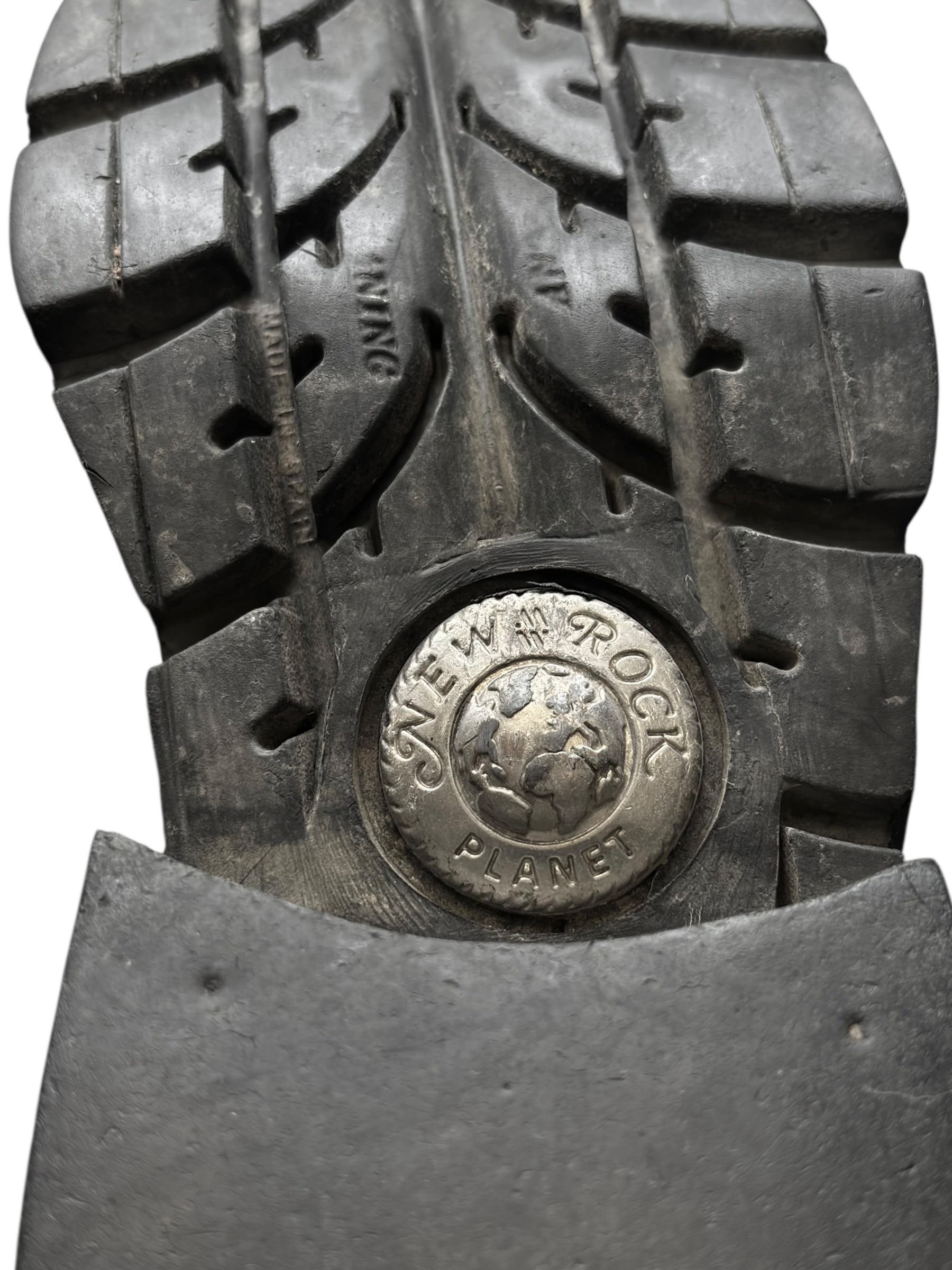 Vintage New Rock leather mid-calf raised heel boots size 41