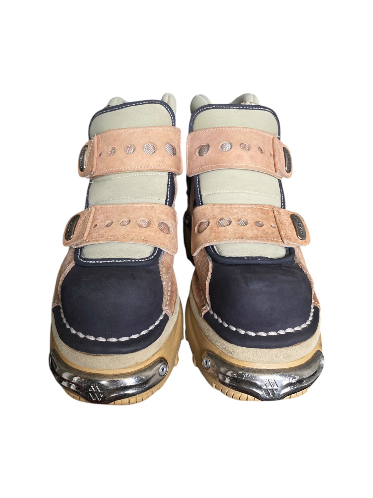 Vintage New Rock beige platform boots size 37