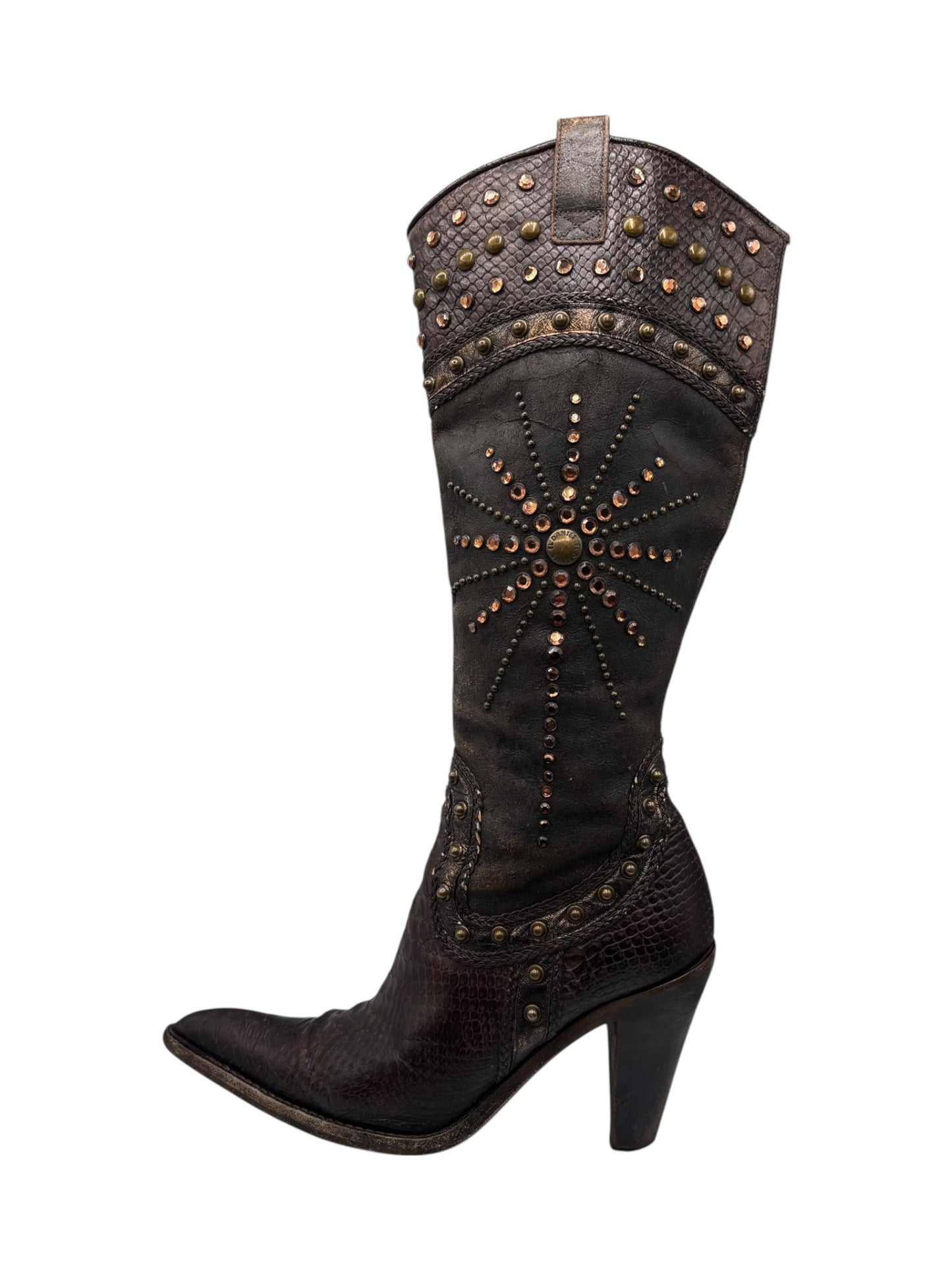 Vintage El Dantes brown knee high boots size 38